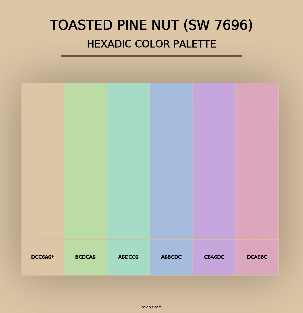 Toasted Pine Nut (SW 7696) - Hexadic Color Palette