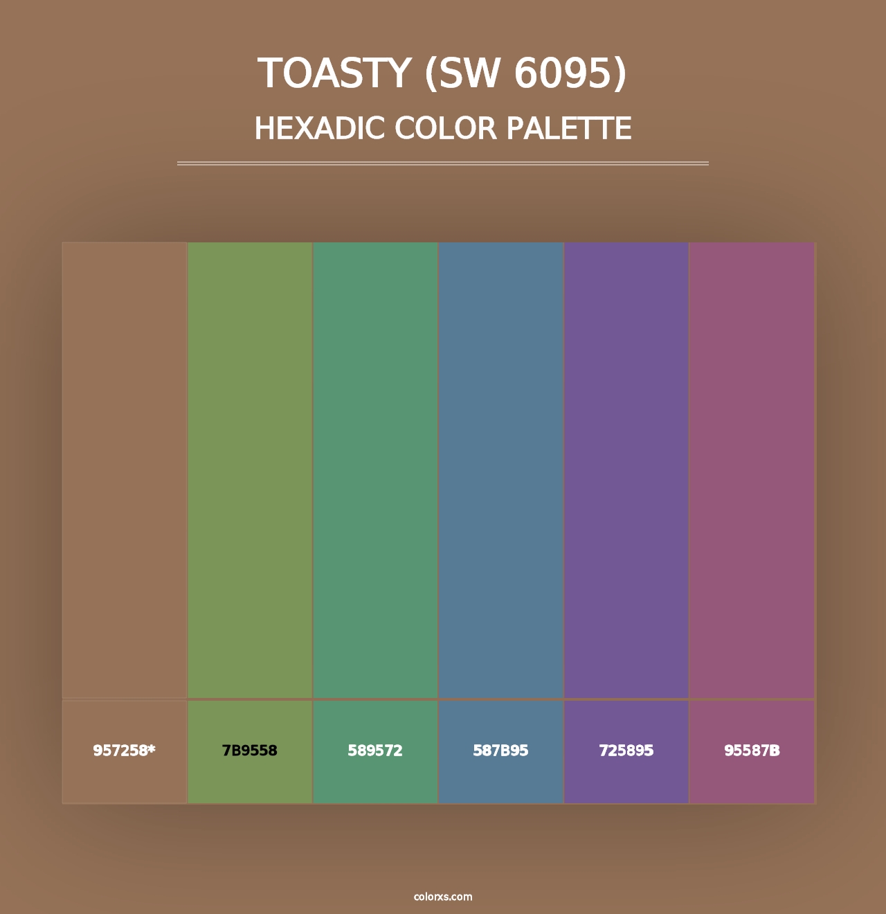 Toasty (SW 6095) - Hexadic Color Palette