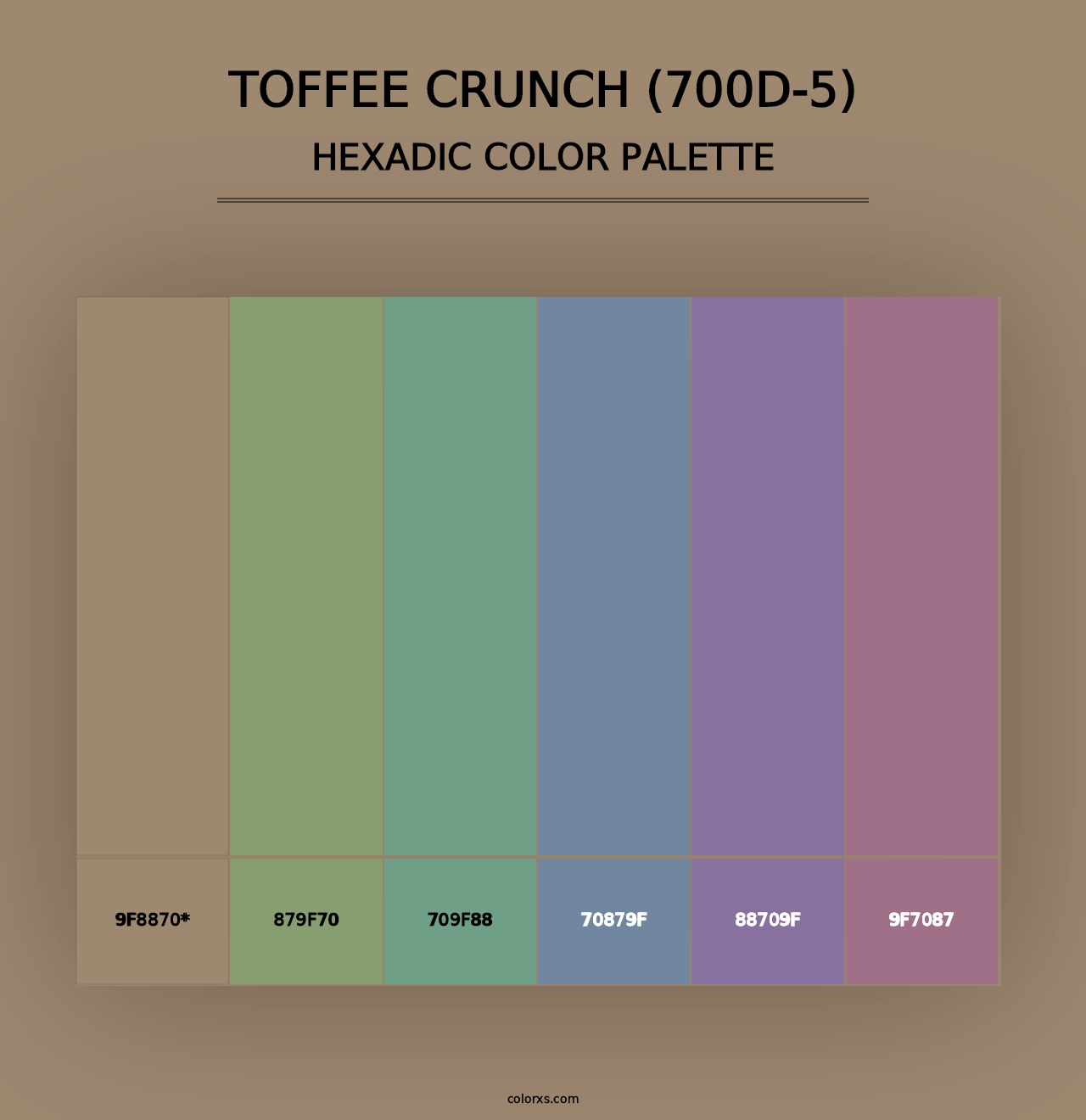 Toffee Crunch (700D-5) - Hexadic Color Palette