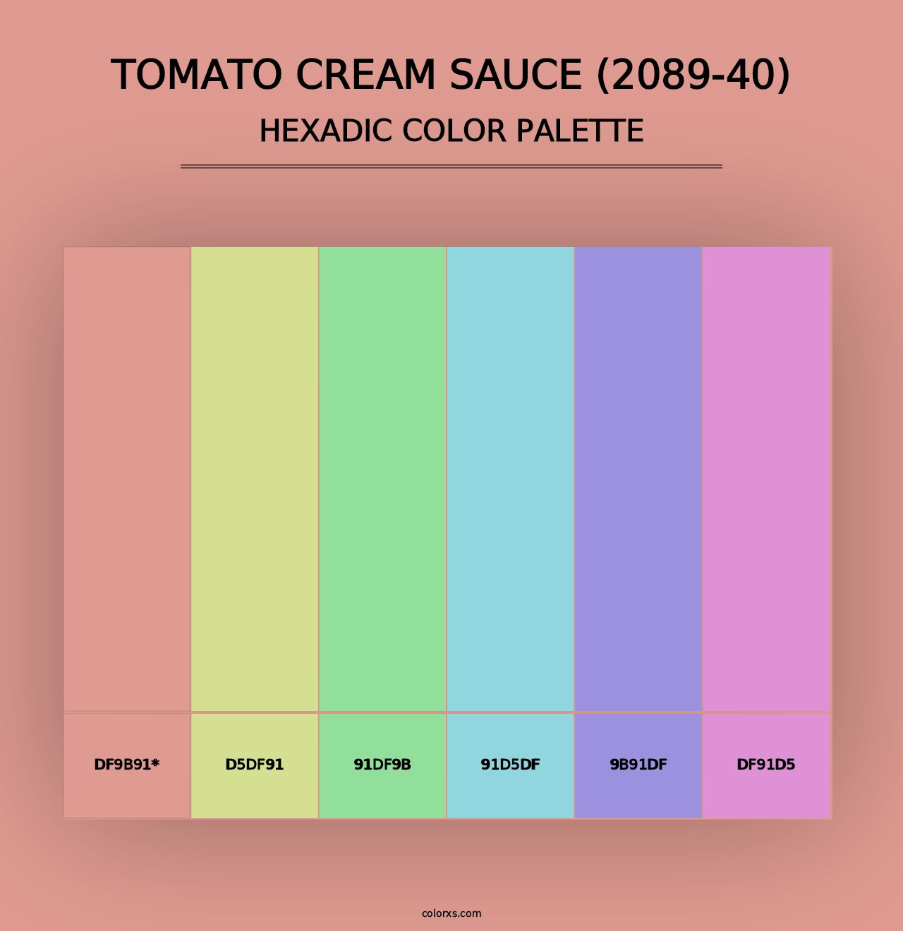 Tomato Cream Sauce (2089-40) - Hexadic Color Palette