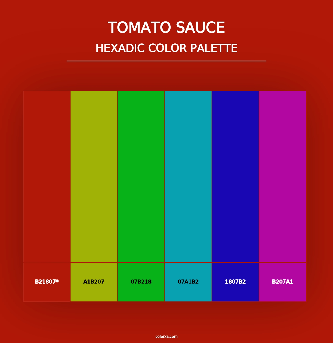 Tomato Sauce - Hexadic Color Palette