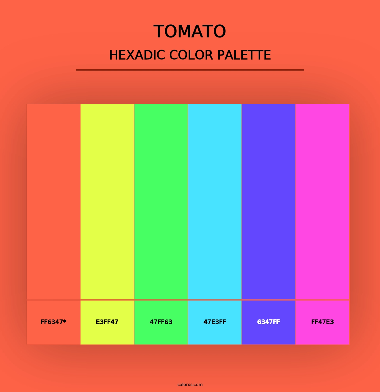 Tomato - Hexadic Color Palette