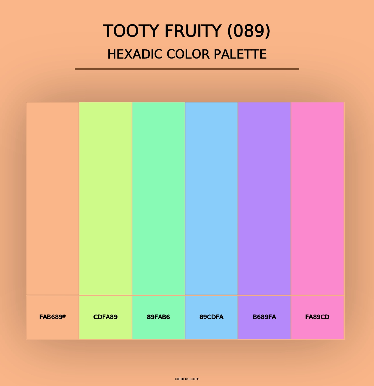 Tooty Fruity (089) - Hexadic Color Palette