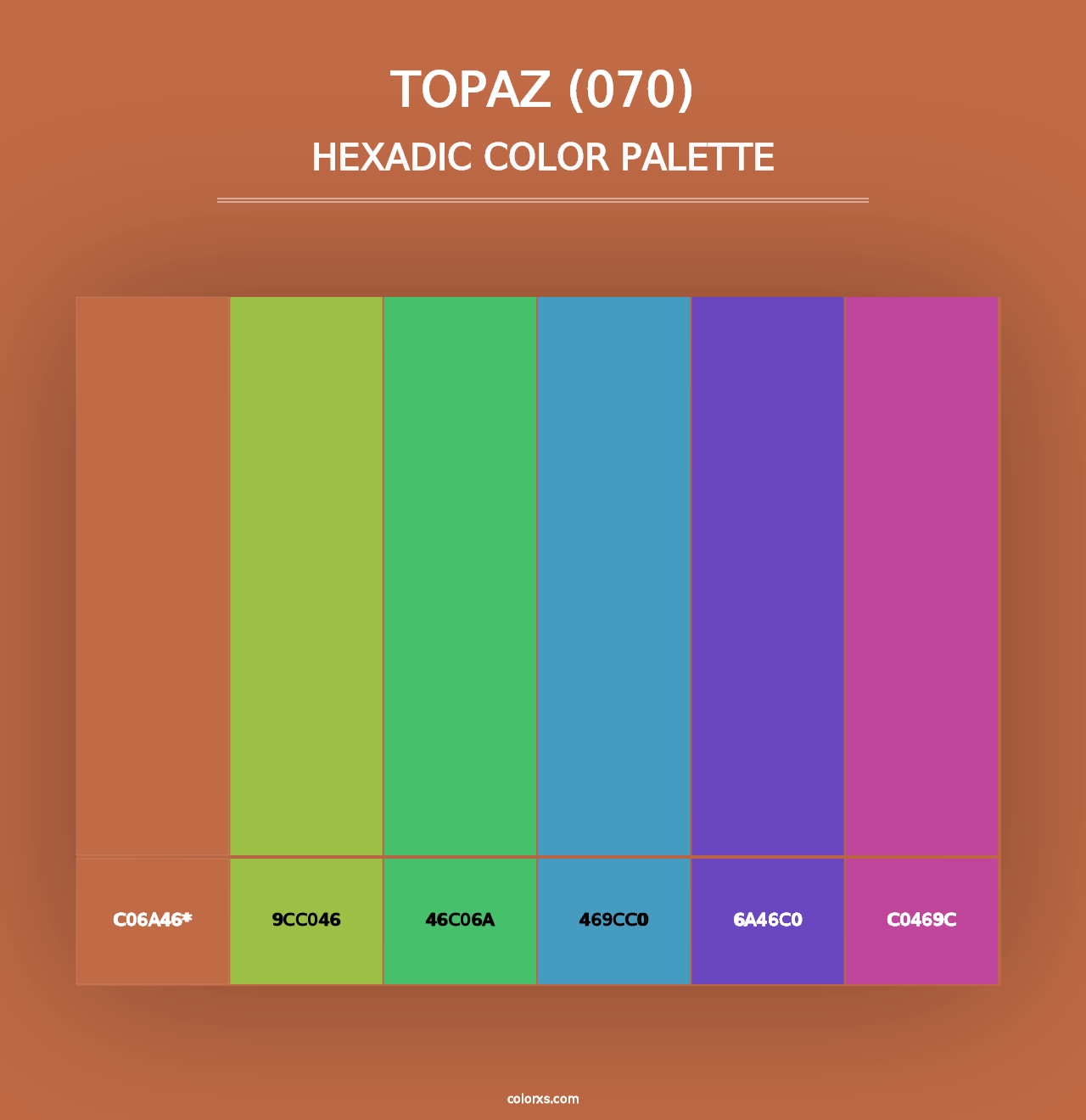 Topaz (070) - Hexadic Color Palette