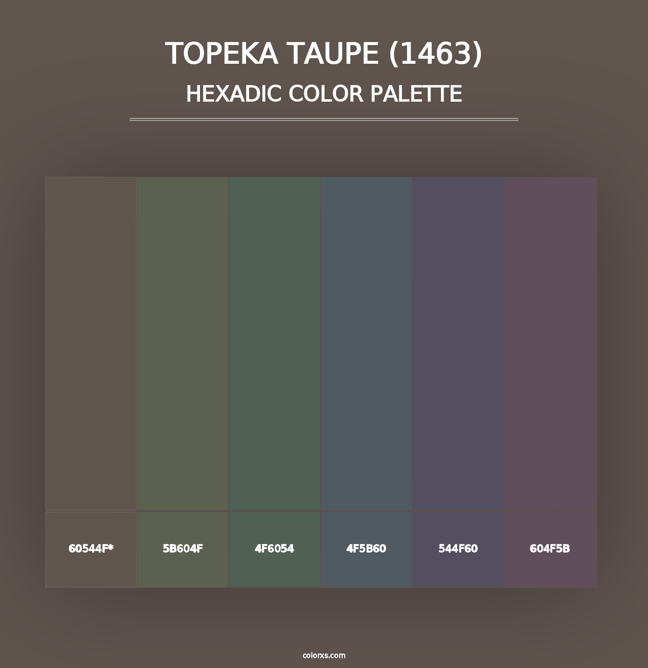 Topeka Taupe (1463) - Hexadic Color Palette