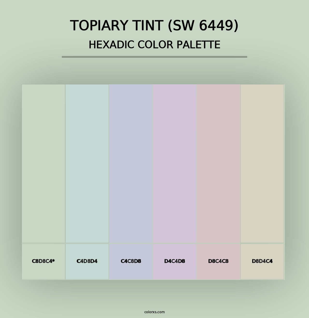 Topiary Tint (SW 6449) - Hexadic Color Palette