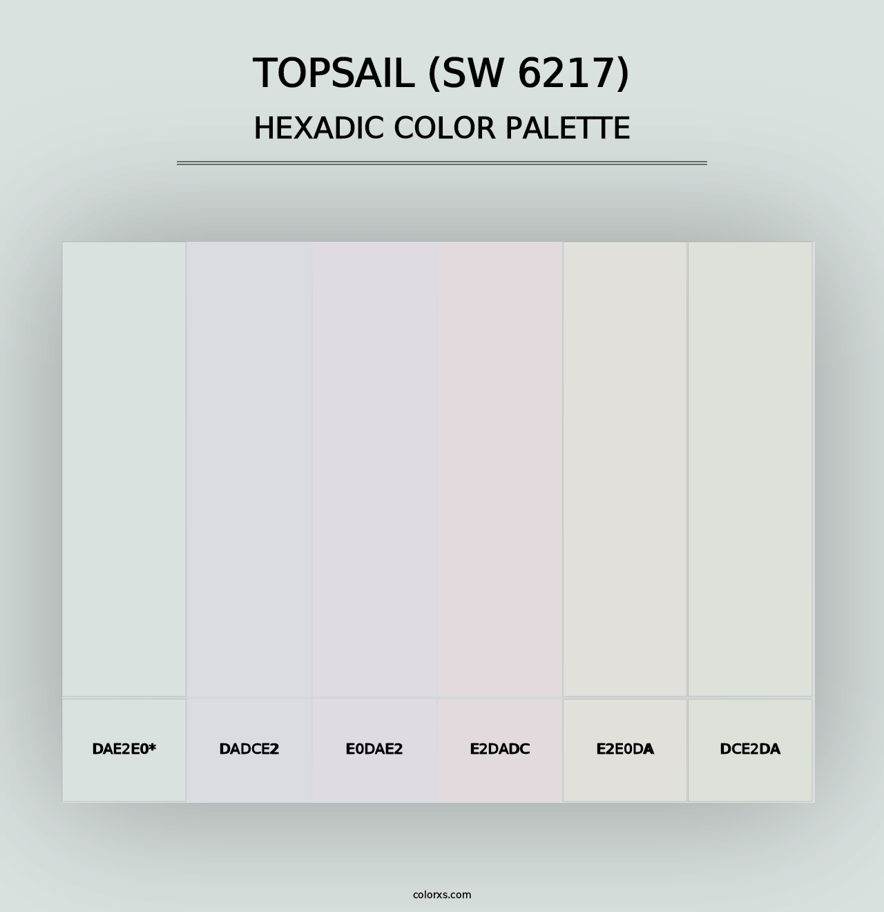 Topsail (SW 6217) - Hexadic Color Palette