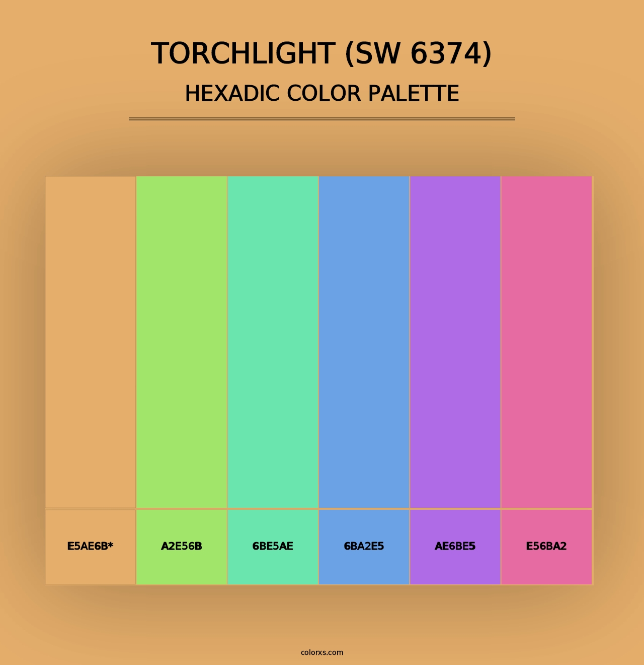 Torchlight (SW 6374) - Hexadic Color Palette