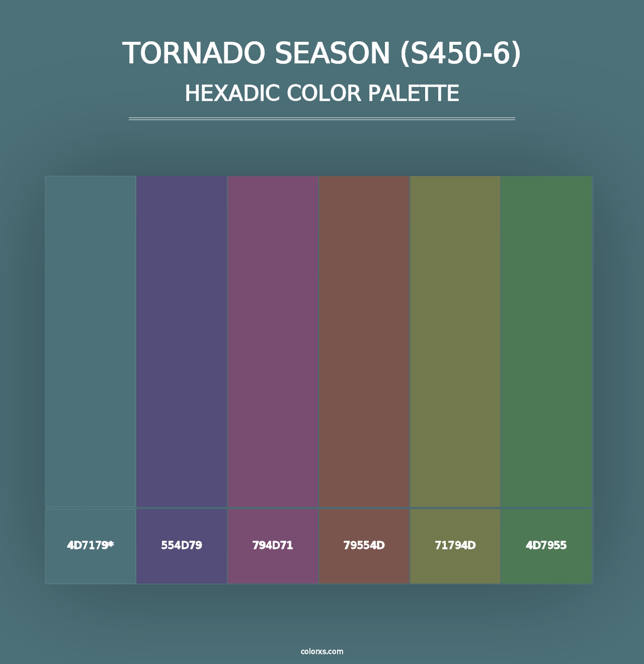 Tornado Season (S450-6) - Hexadic Color Palette