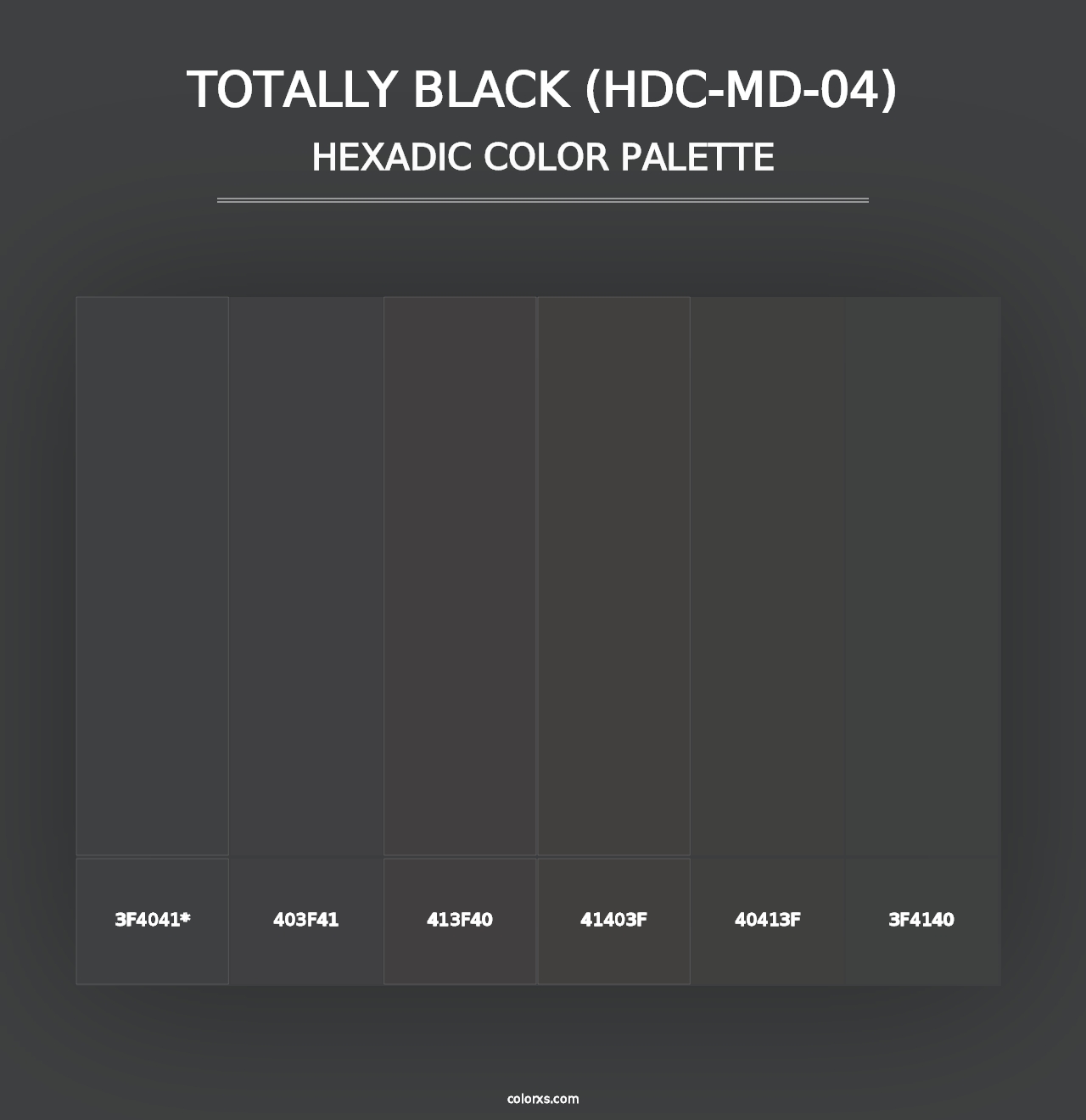 Totally Black (HDC-MD-04) - Hexadic Color Palette