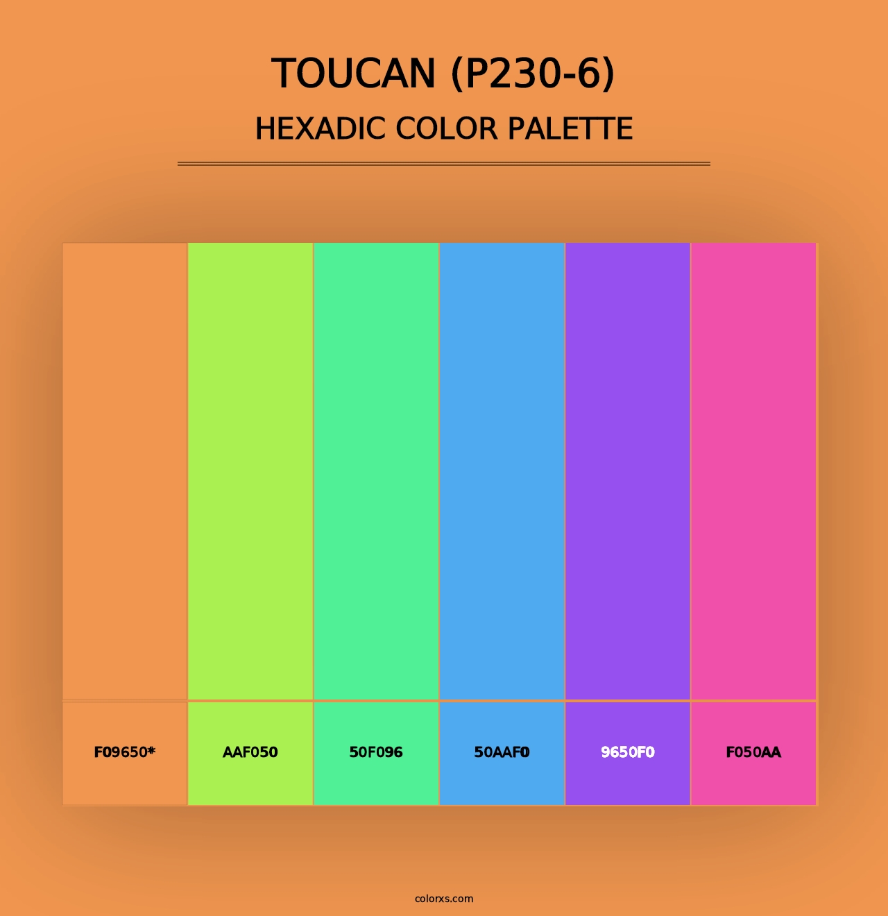 Toucan (P230-6) - Hexadic Color Palette