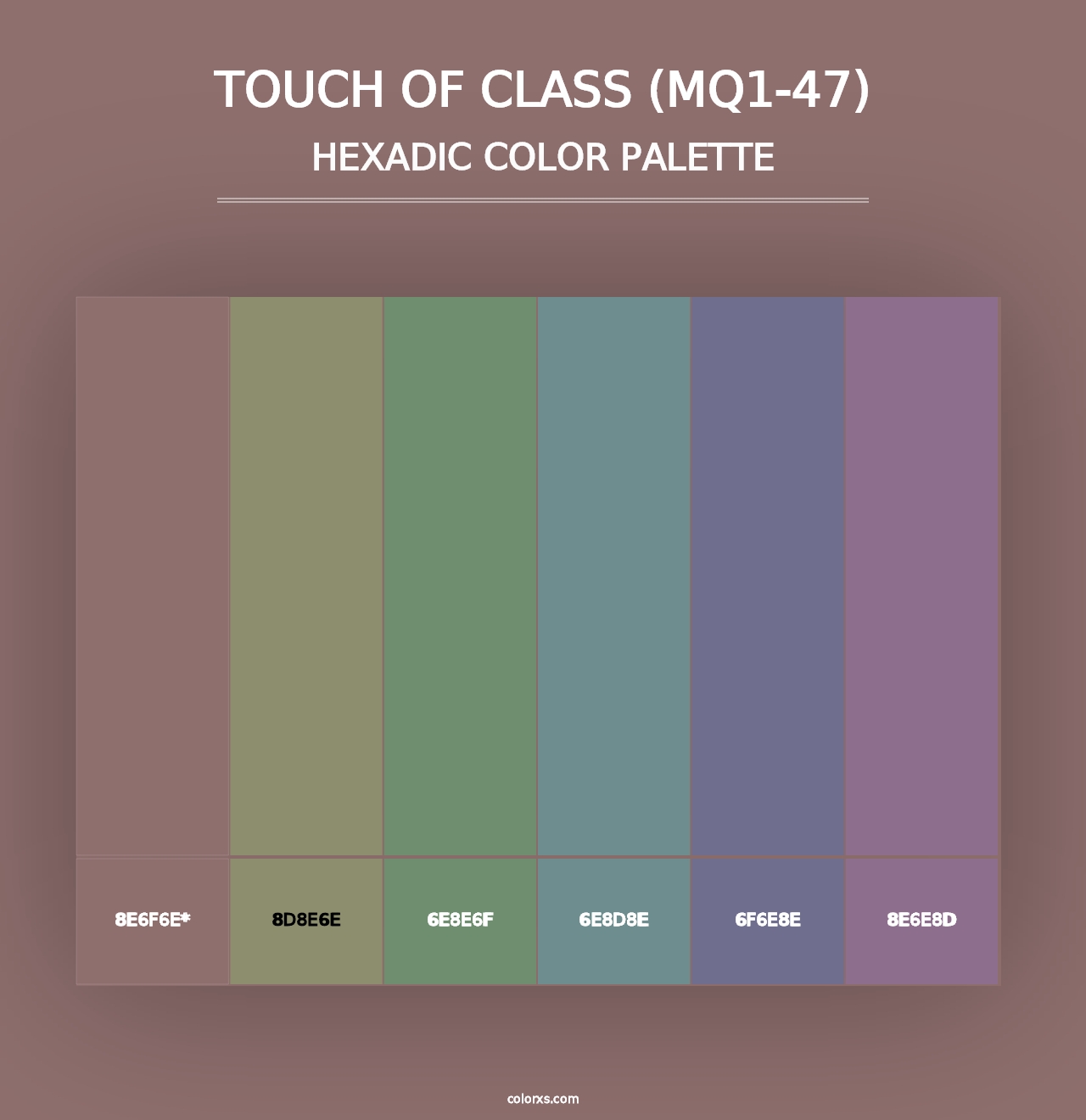 Touch Of Class (MQ1-47) - Hexadic Color Palette