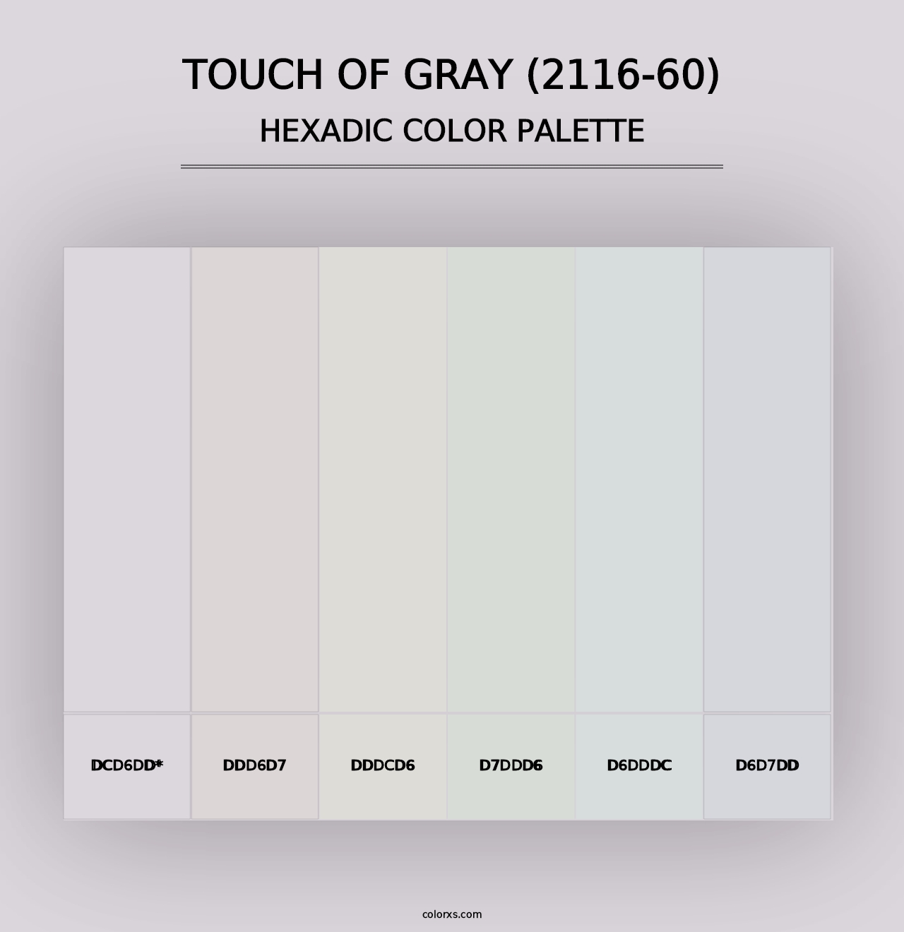 Touch of Gray (2116-60) - Hexadic Color Palette