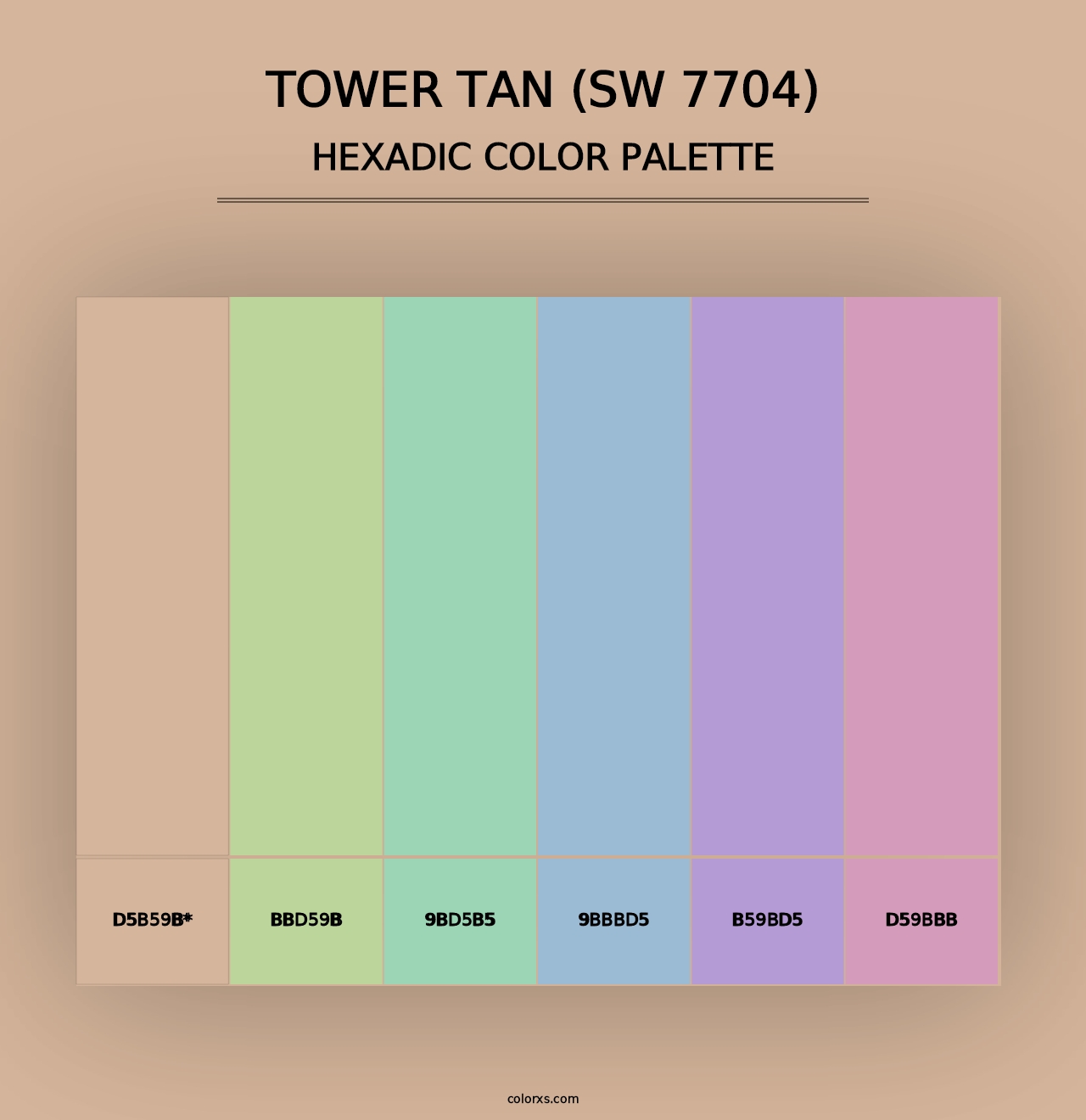 Tower Tan (SW 7704) - Hexadic Color Palette