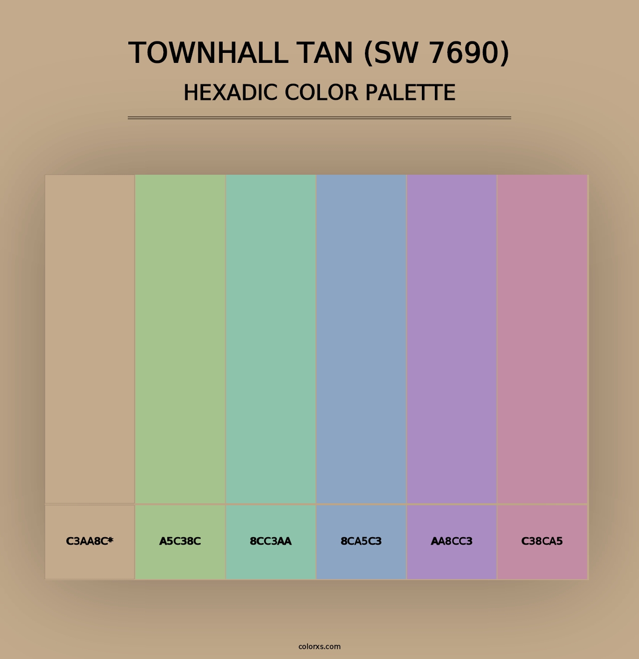 Townhall Tan (SW 7690) - Hexadic Color Palette