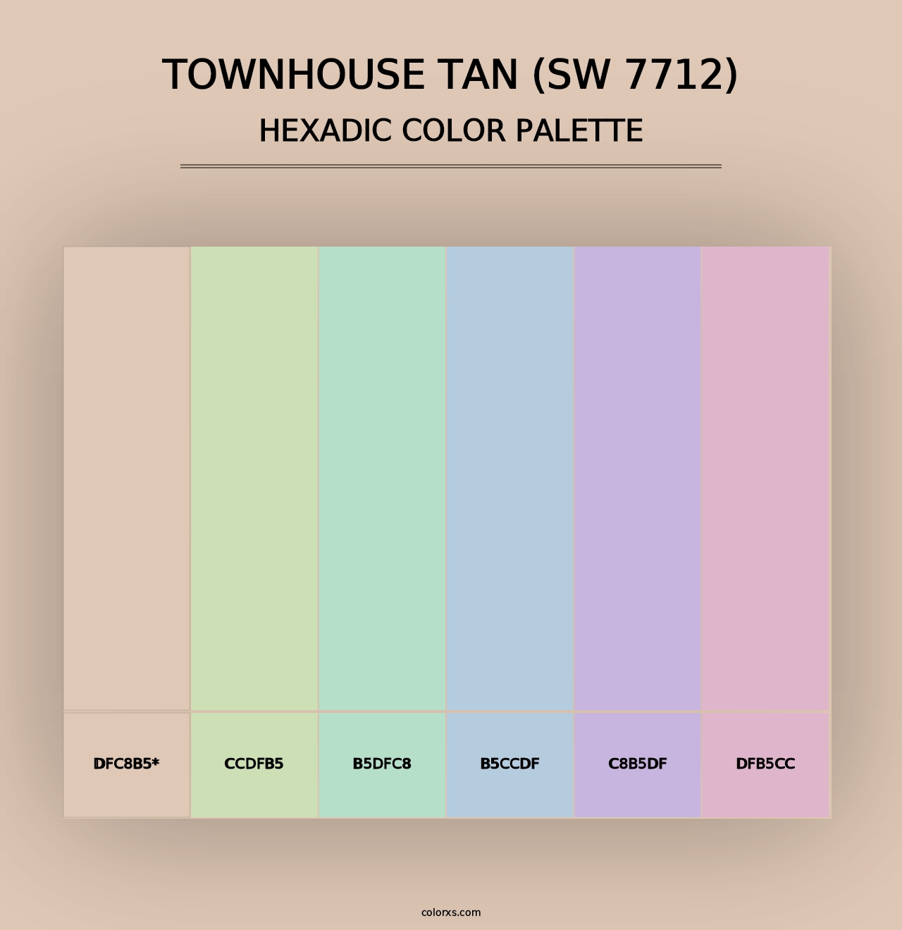 Townhouse Tan (SW 7712) - Hexadic Color Palette