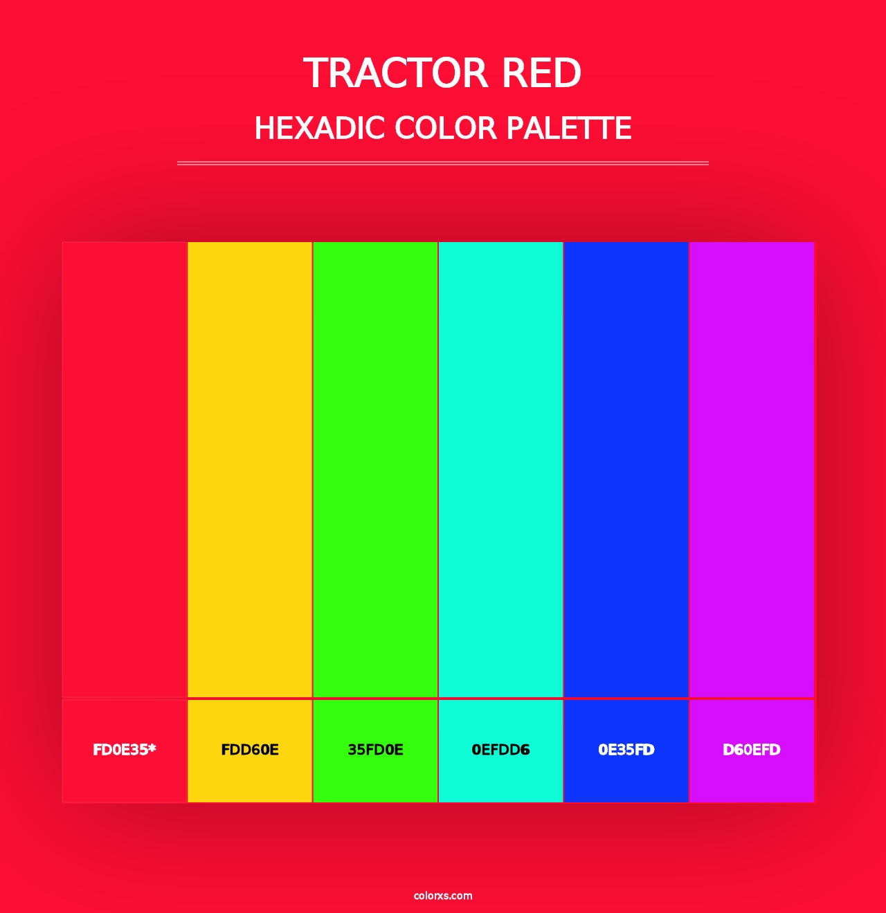 Tractor red - Hexadic Color Palette