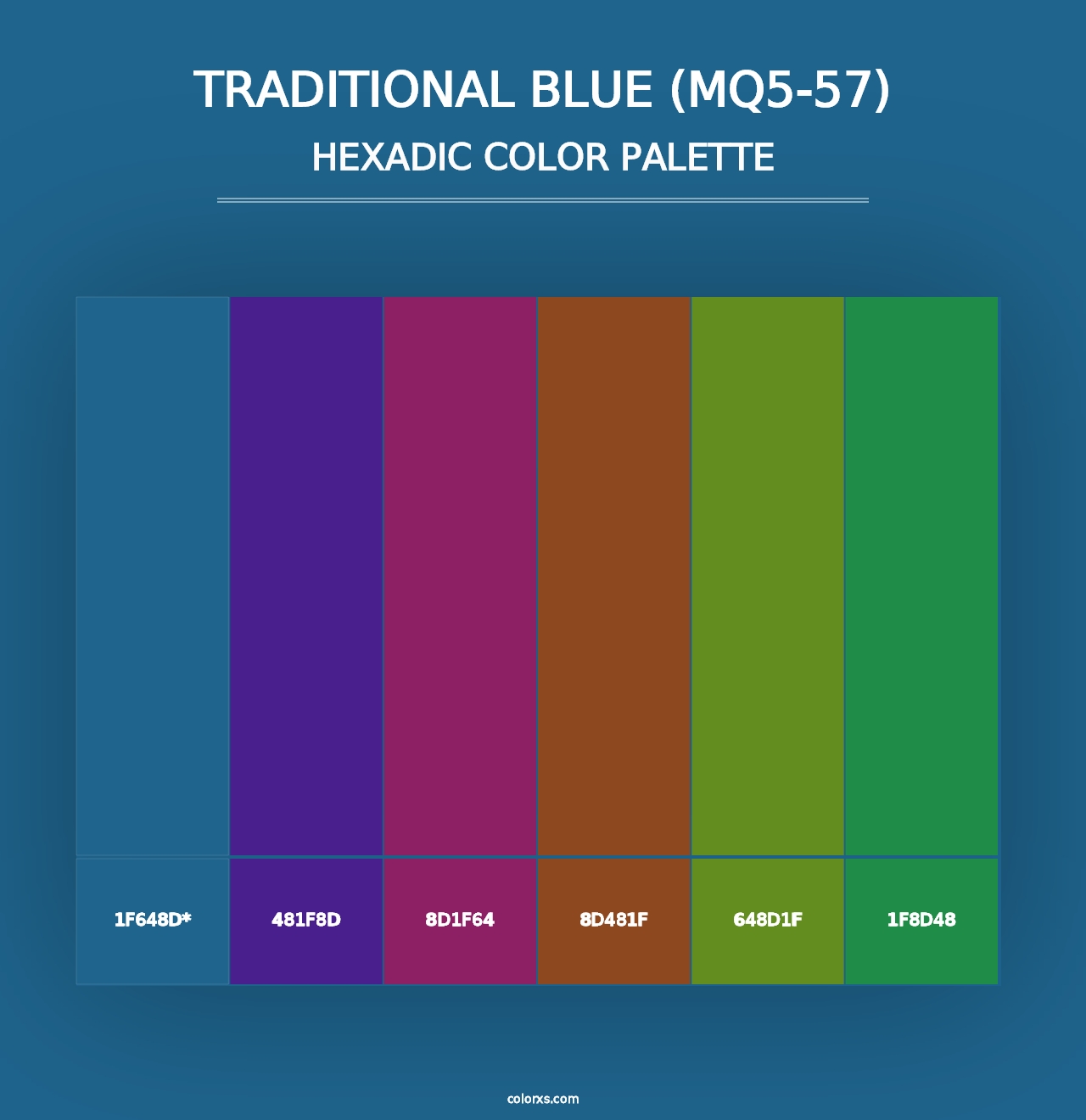 Traditional Blue (MQ5-57) - Hexadic Color Palette