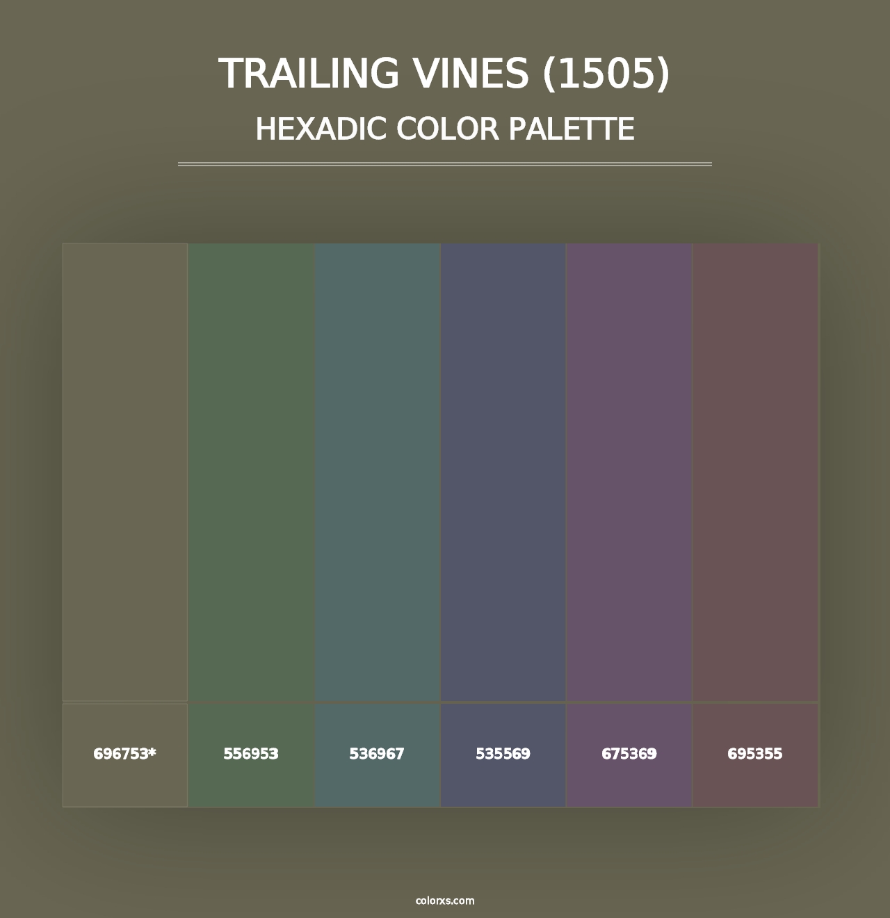 Trailing Vines (1505) - Hexadic Color Palette