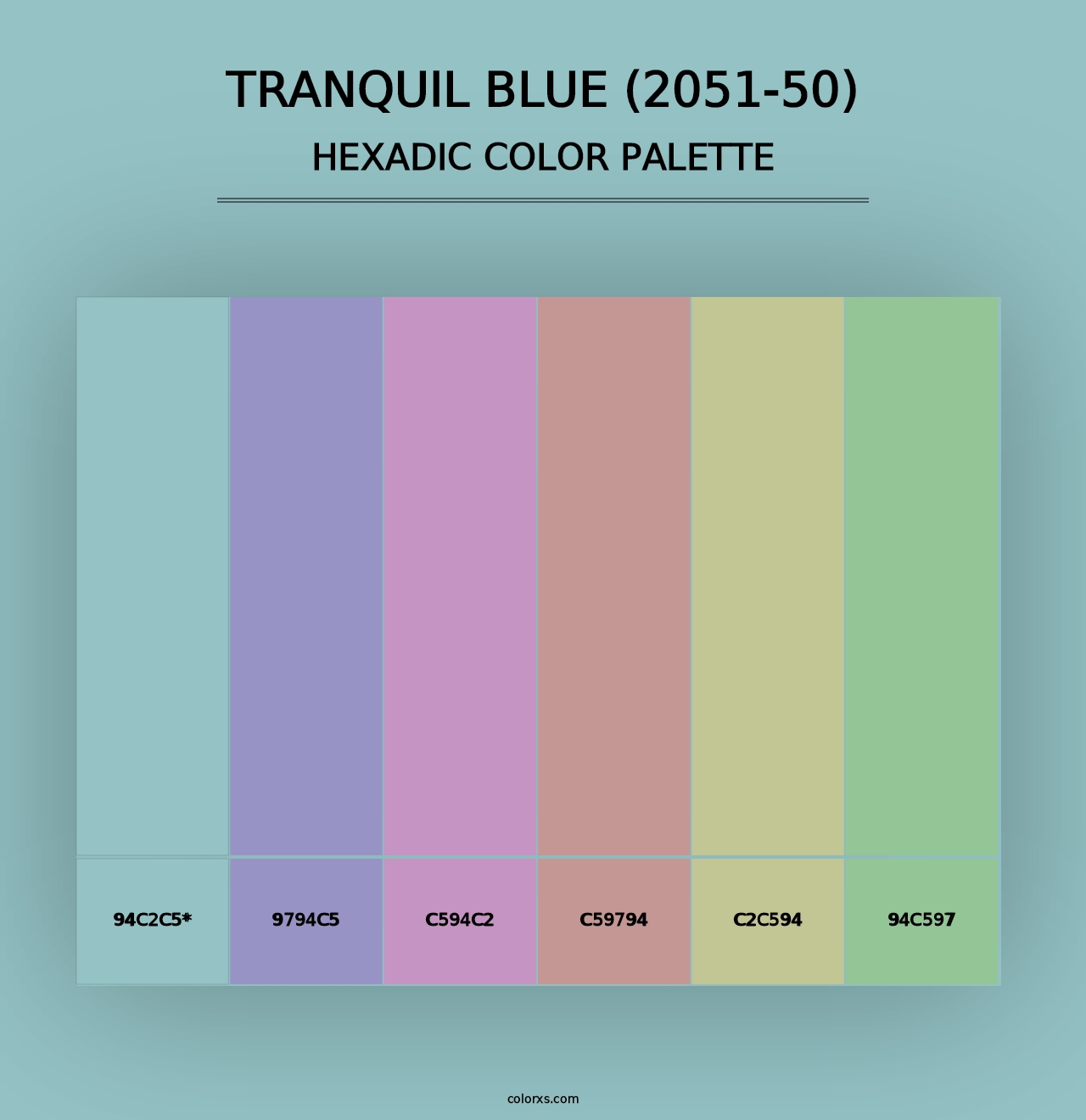 Tranquil Blue (2051-50) - Hexadic Color Palette