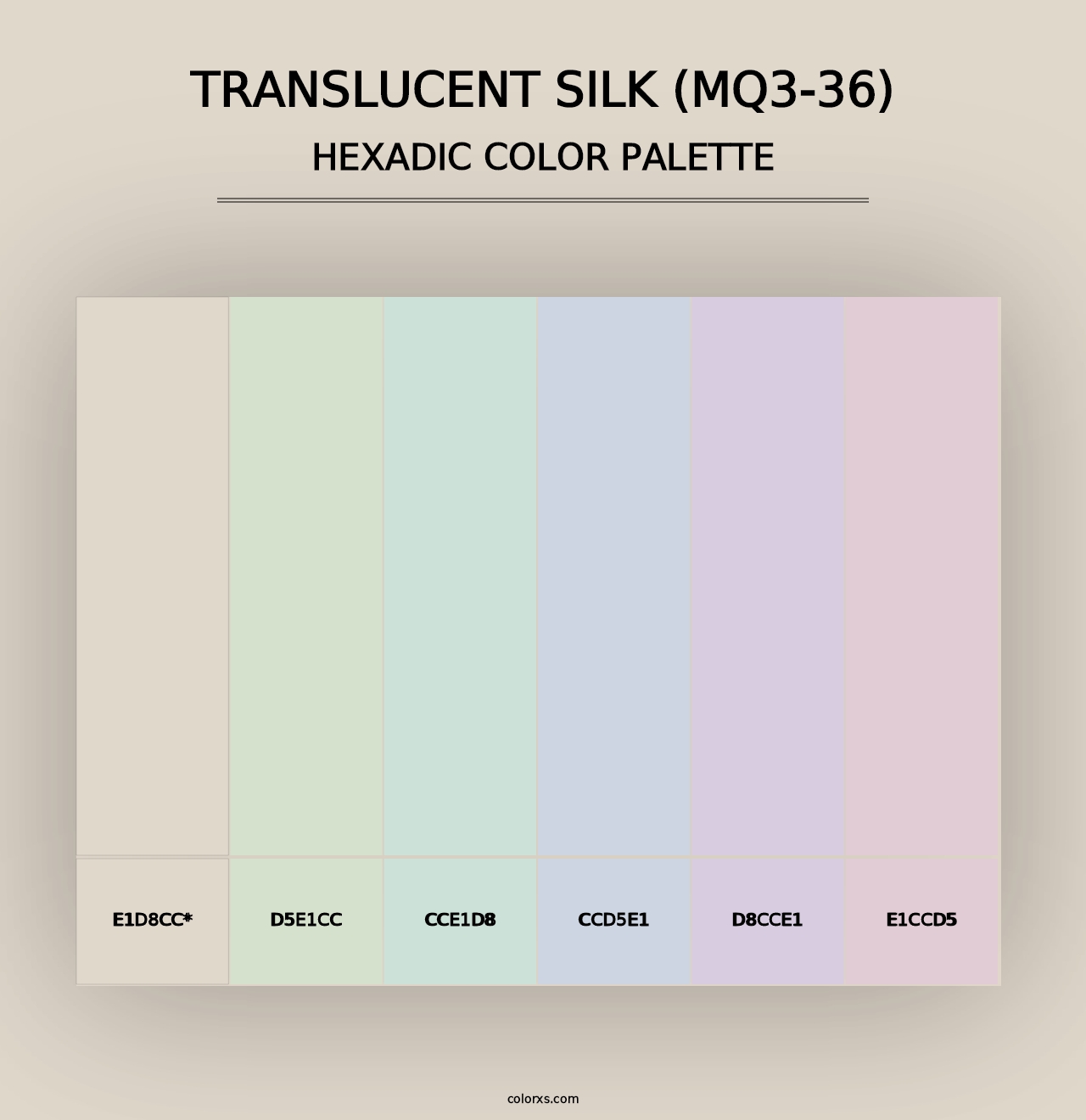 Translucent Silk (MQ3-36) - Hexadic Color Palette