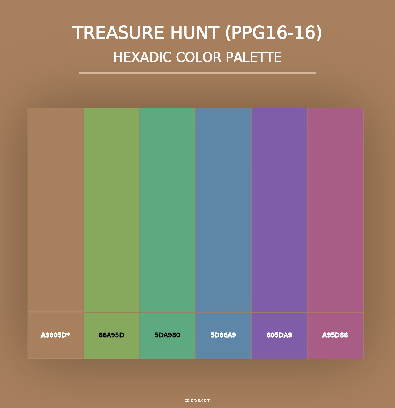 Treasure Hunt (PPG16-16) - Hexadic Color Palette