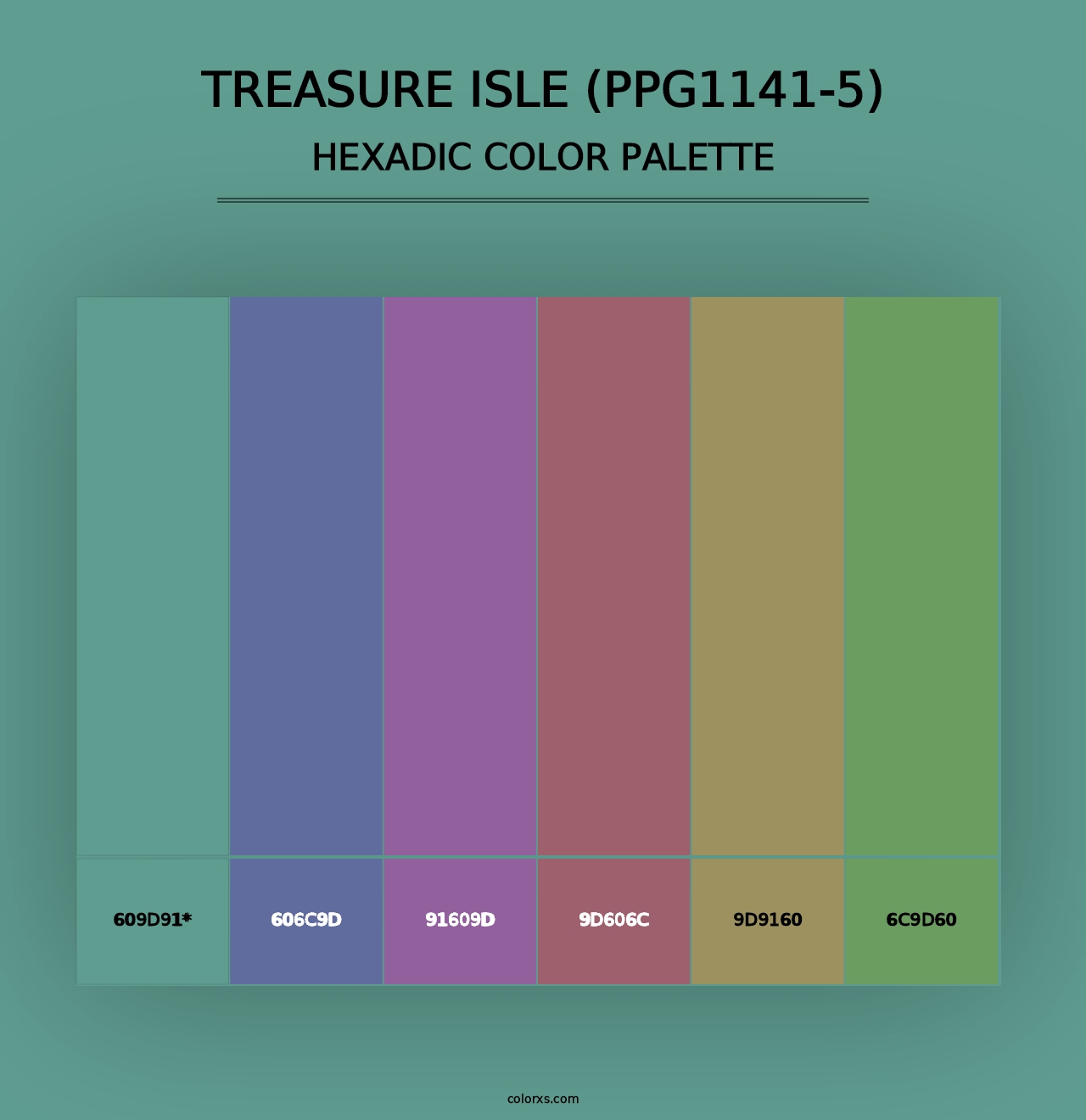 Treasure Isle (PPG1141-5) - Hexadic Color Palette