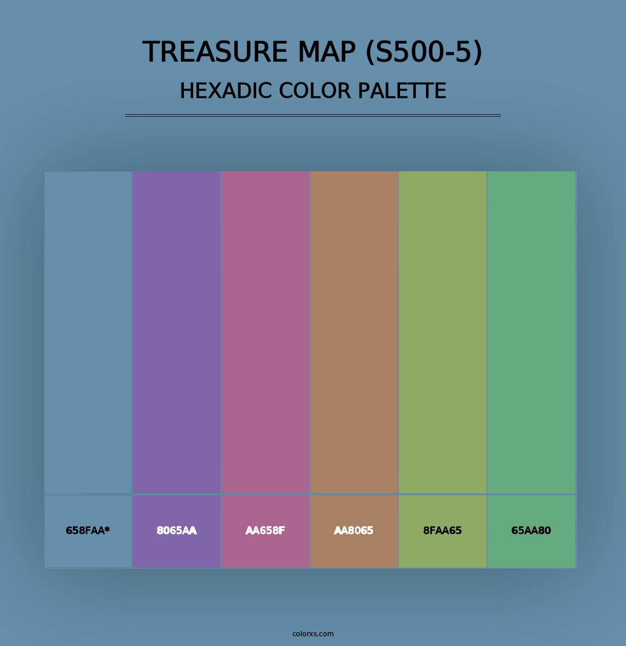 Treasure Map (S500-5) - Hexadic Color Palette