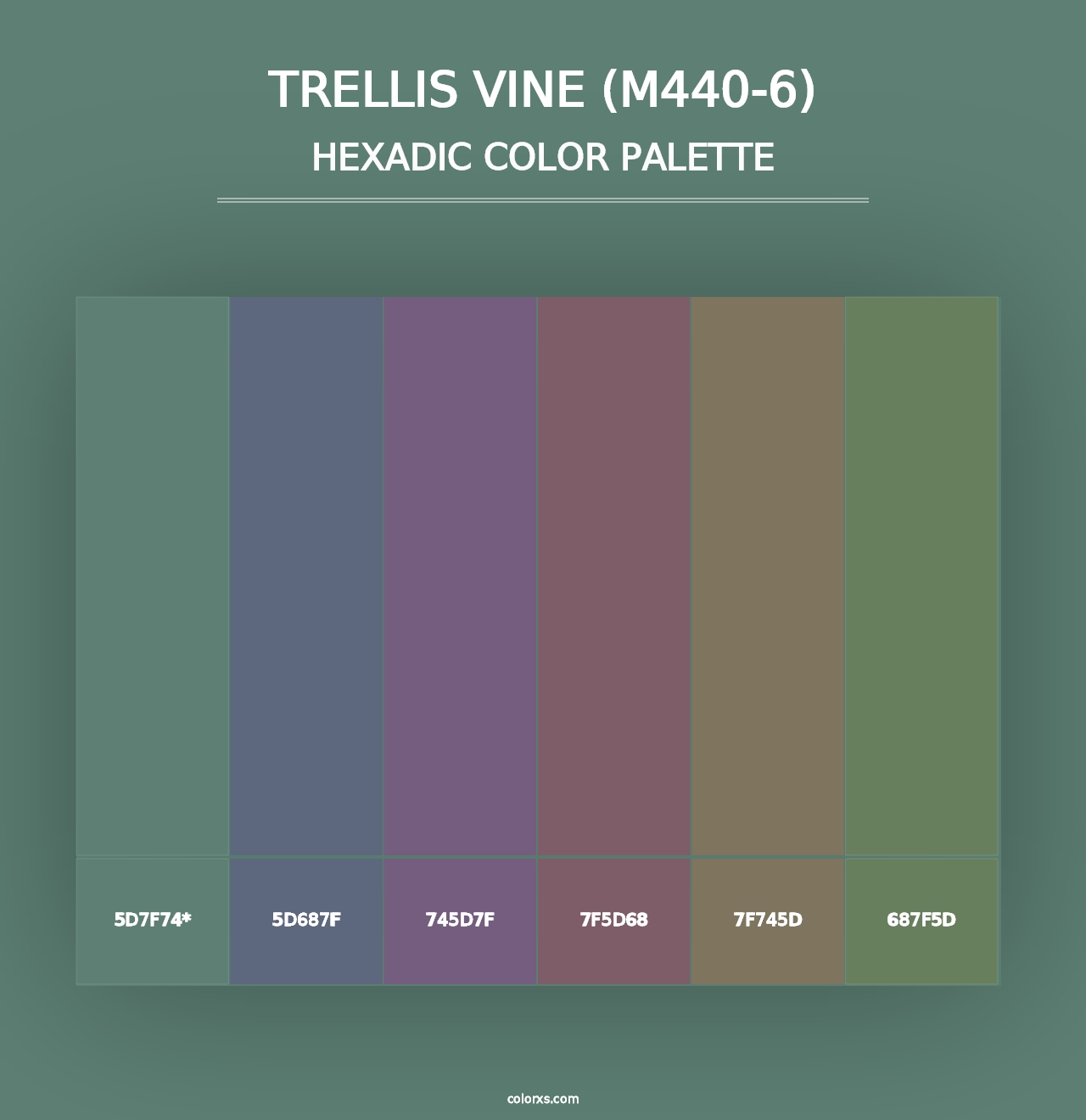 Trellis Vine (M440-6) - Hexadic Color Palette