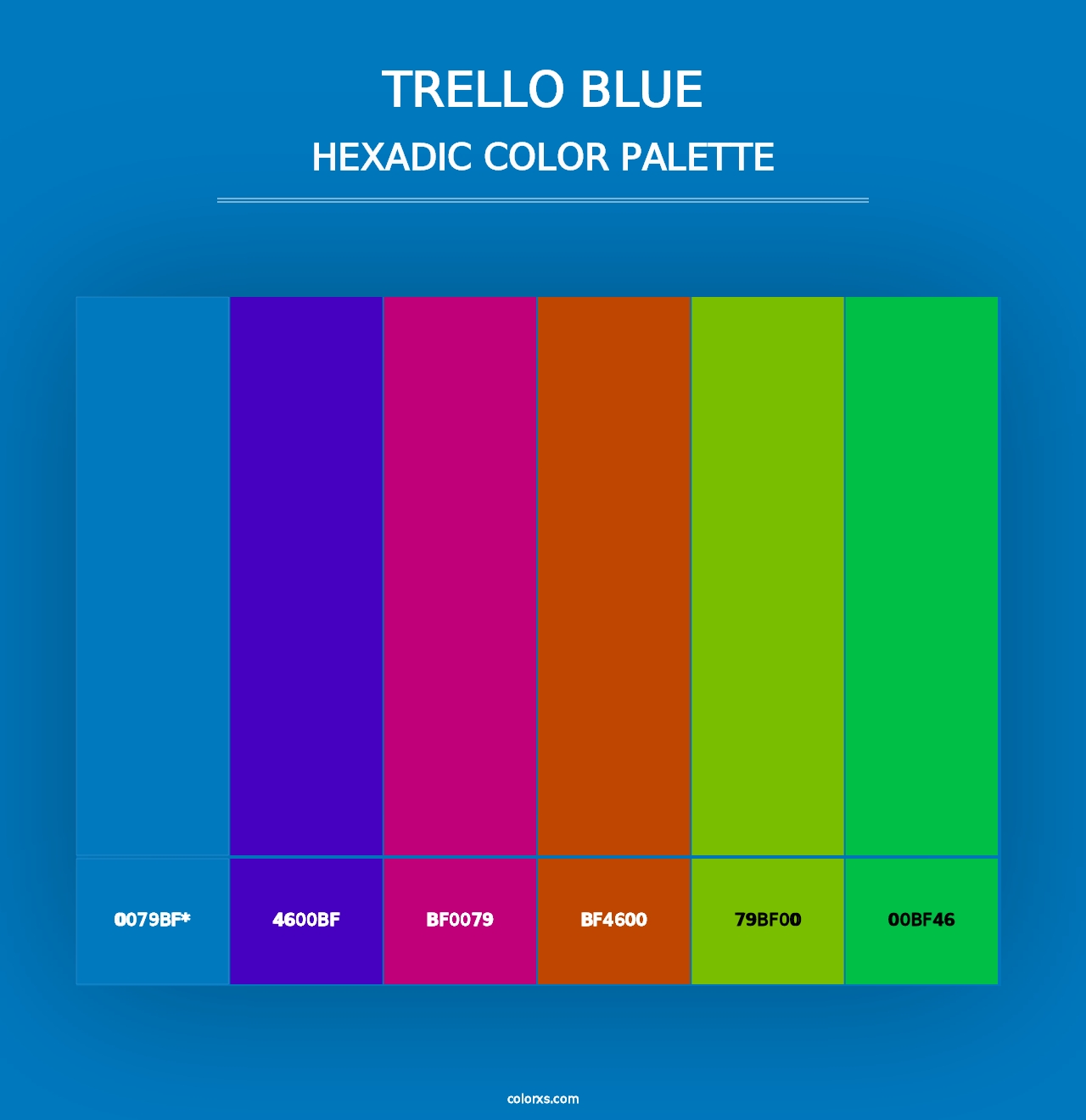 Trello Blue - Hexadic Color Palette