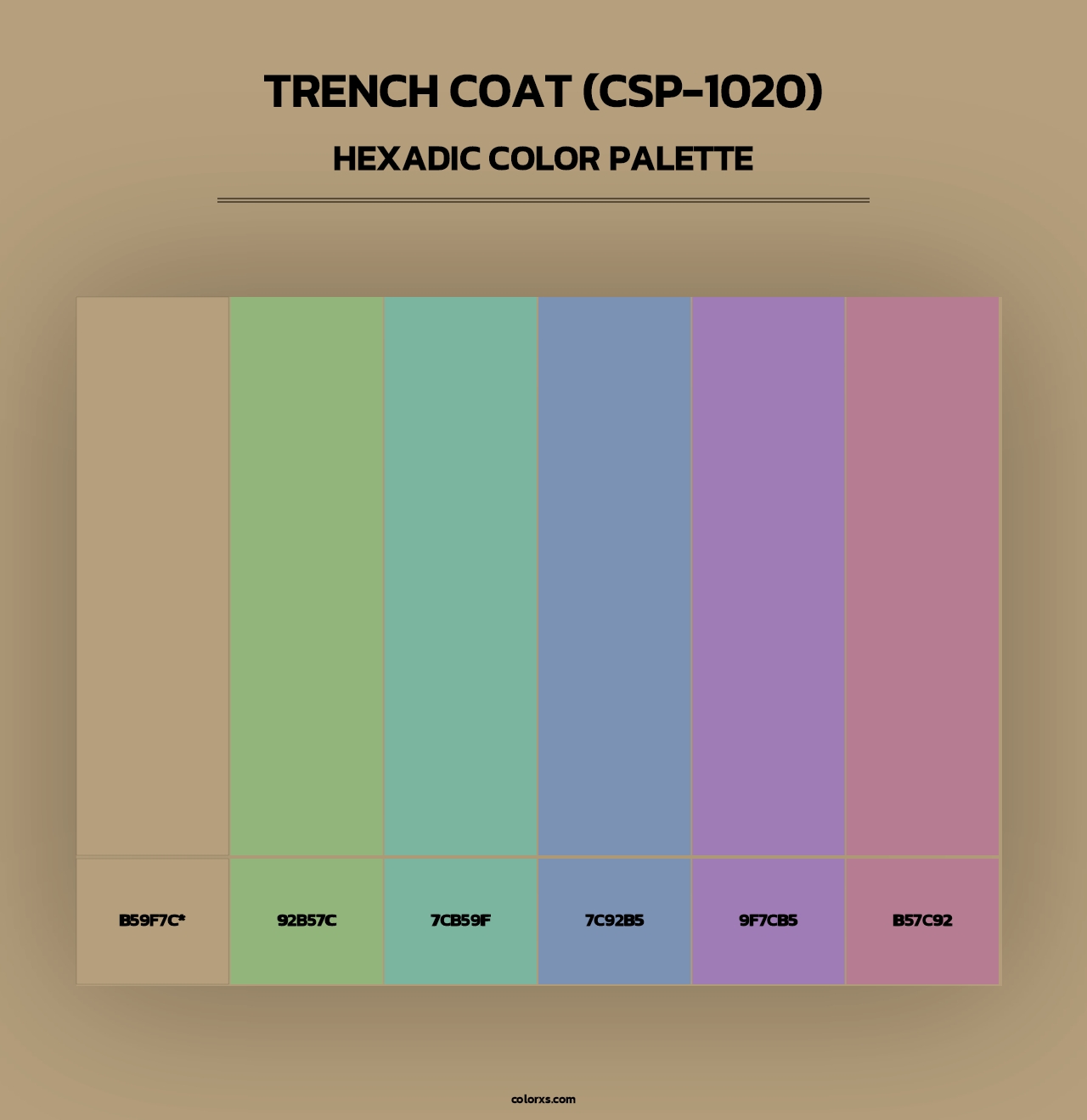 Trench Coat (CSP-1020) - Hexadic Color Palette