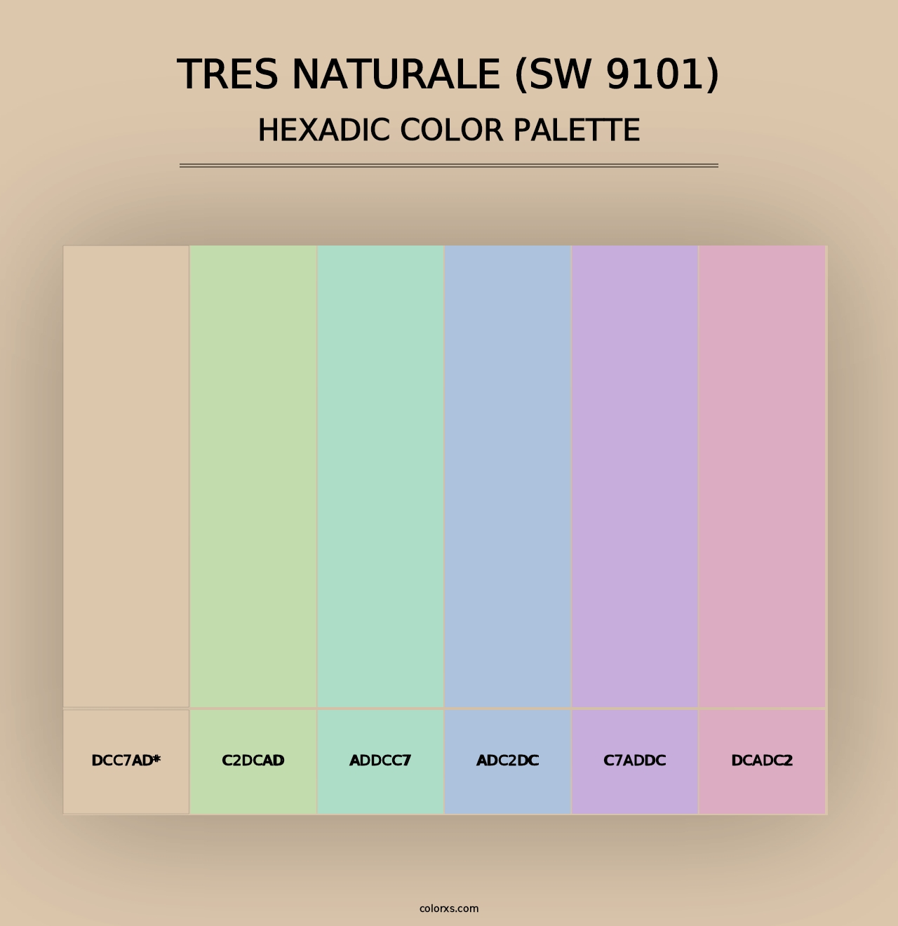 Tres Naturale (SW 9101) - Hexadic Color Palette