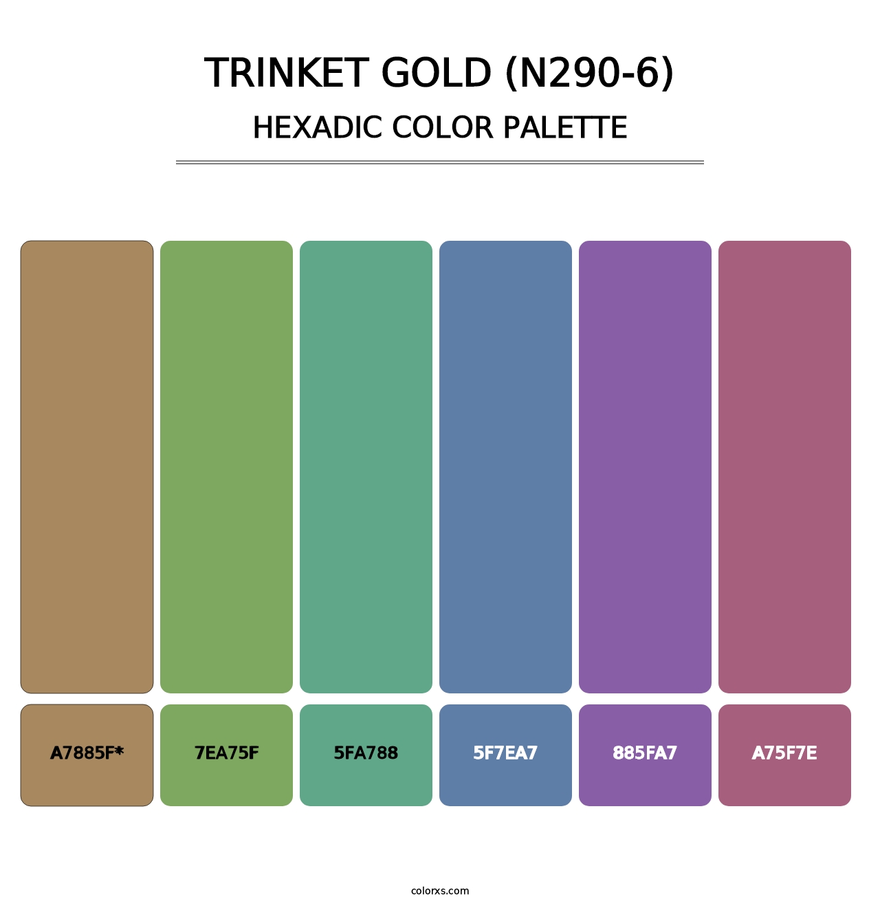 Trinket Gold (N290-6) - Hexadic Color Palette