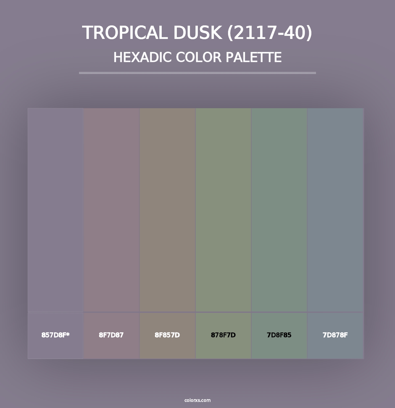 Tropical Dusk (2117-40) - Hexadic Color Palette