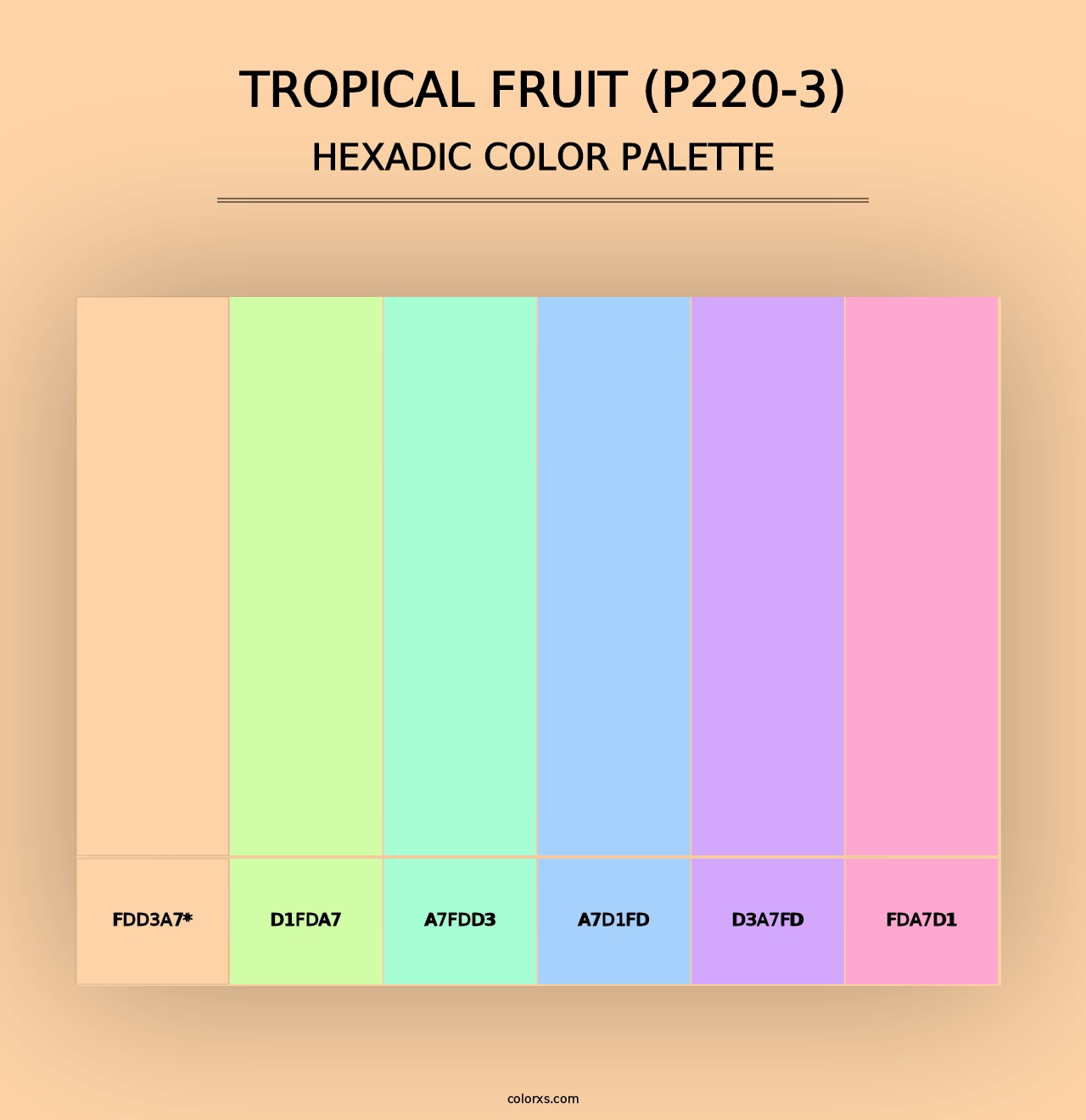 Tropical Fruit (P220-3) - Hexadic Color Palette