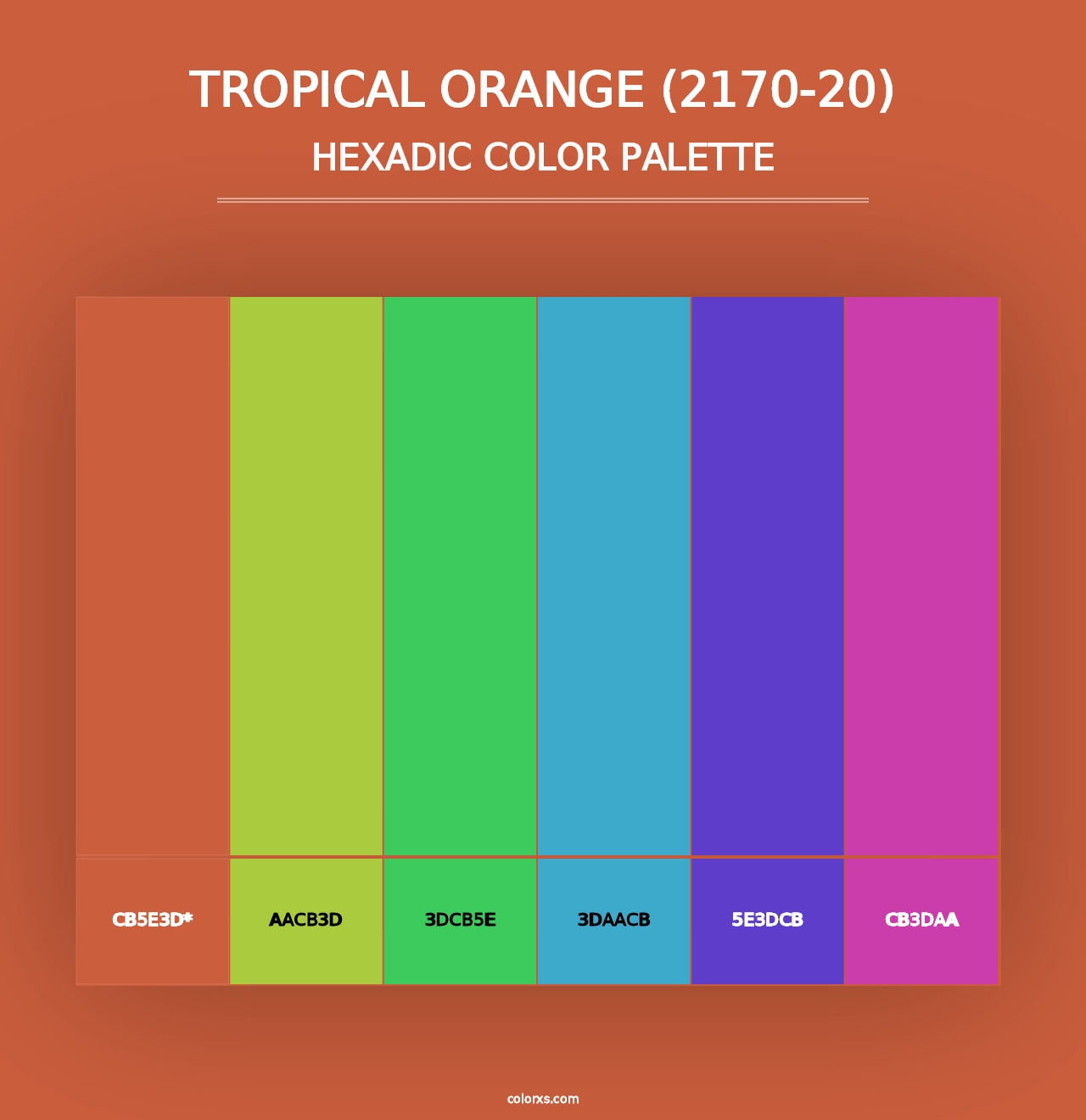 Tropical Orange (2170-20) - Hexadic Color Palette