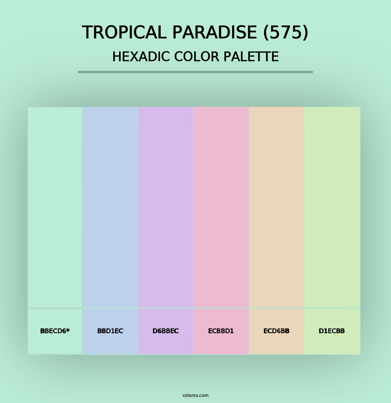 Tropical Paradise (575) - Hexadic Color Palette