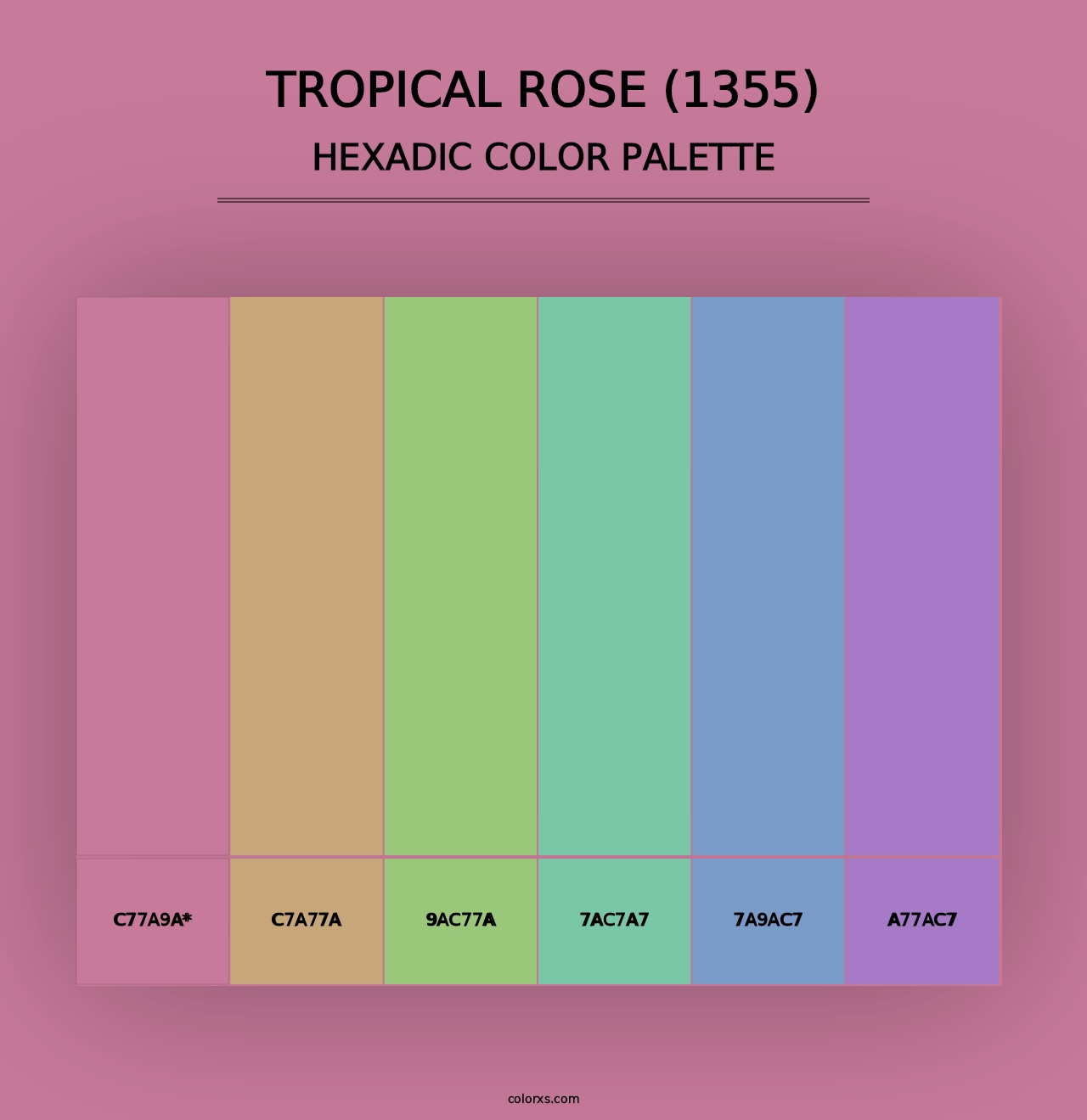 Tropical Rose (1355) - Hexadic Color Palette