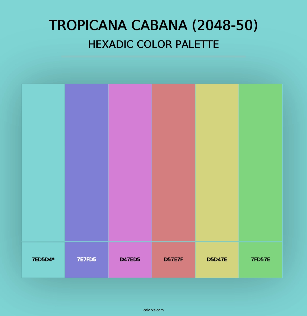 Tropicana Cabana (2048-50) - Hexadic Color Palette