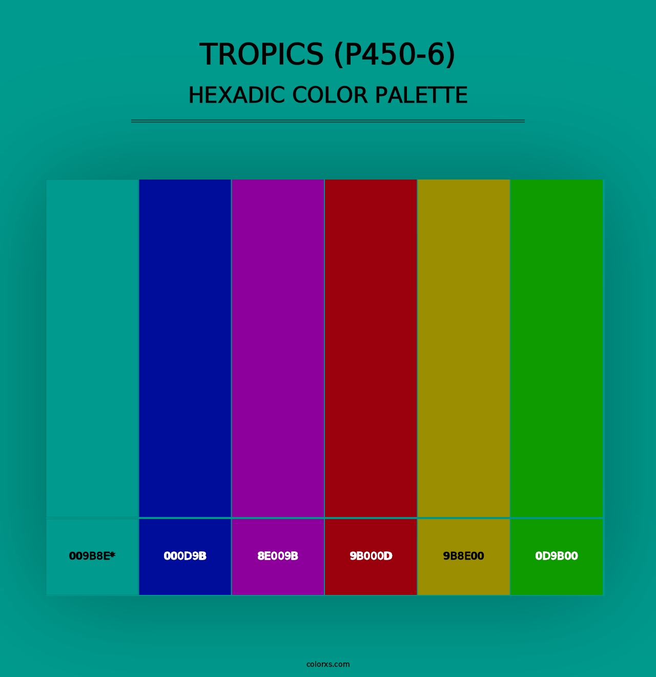 Tropics (P450-6) - Hexadic Color Palette