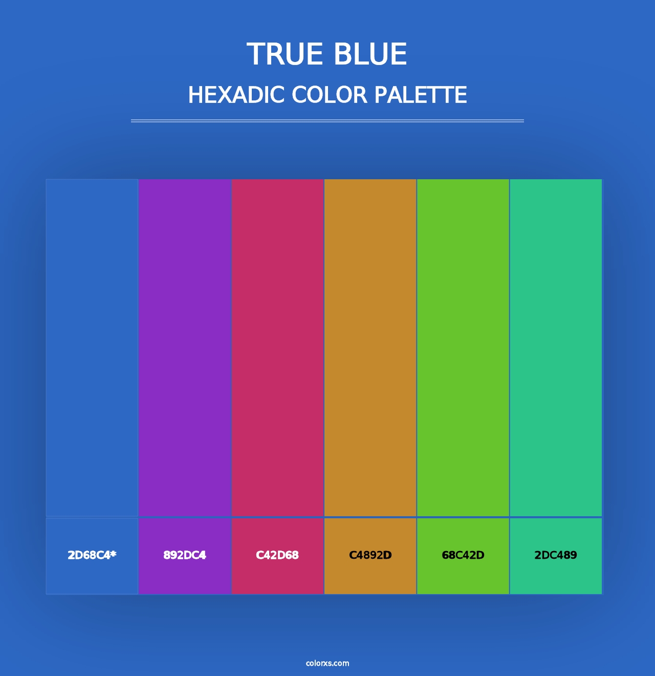 True Blue - Hexadic Color Palette