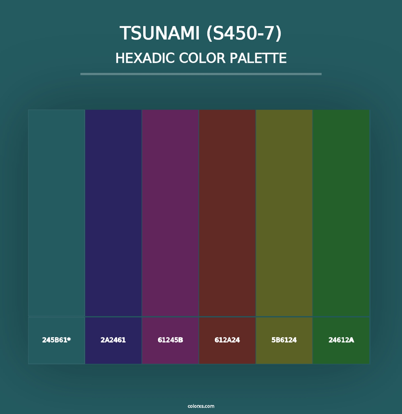 Tsunami (S450-7) - Hexadic Color Palette