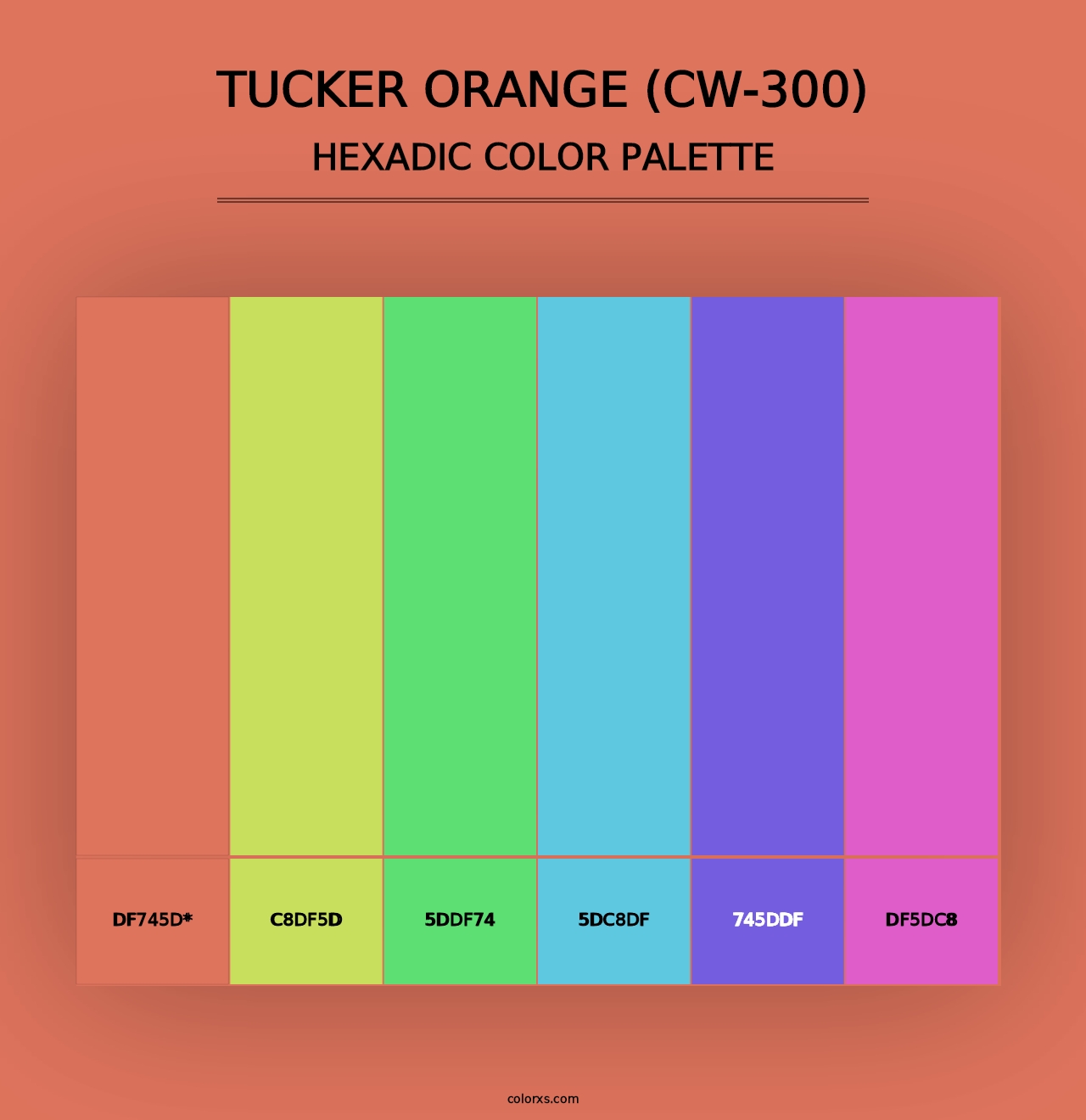 Tucker Orange (CW-300) - Hexadic Color Palette