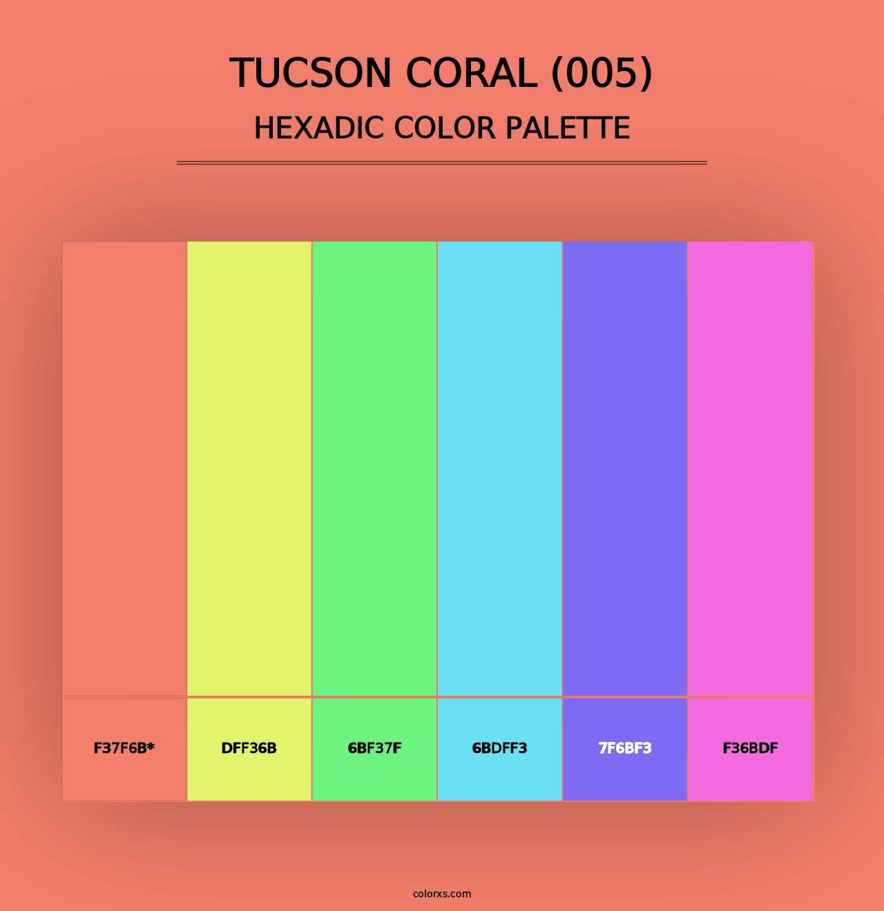 Tucson Coral (005) - Hexadic Color Palette