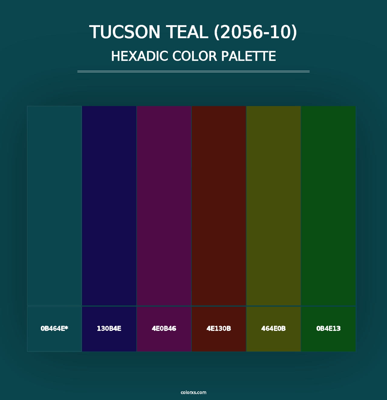 Tucson Teal (2056-10) - Hexadic Color Palette