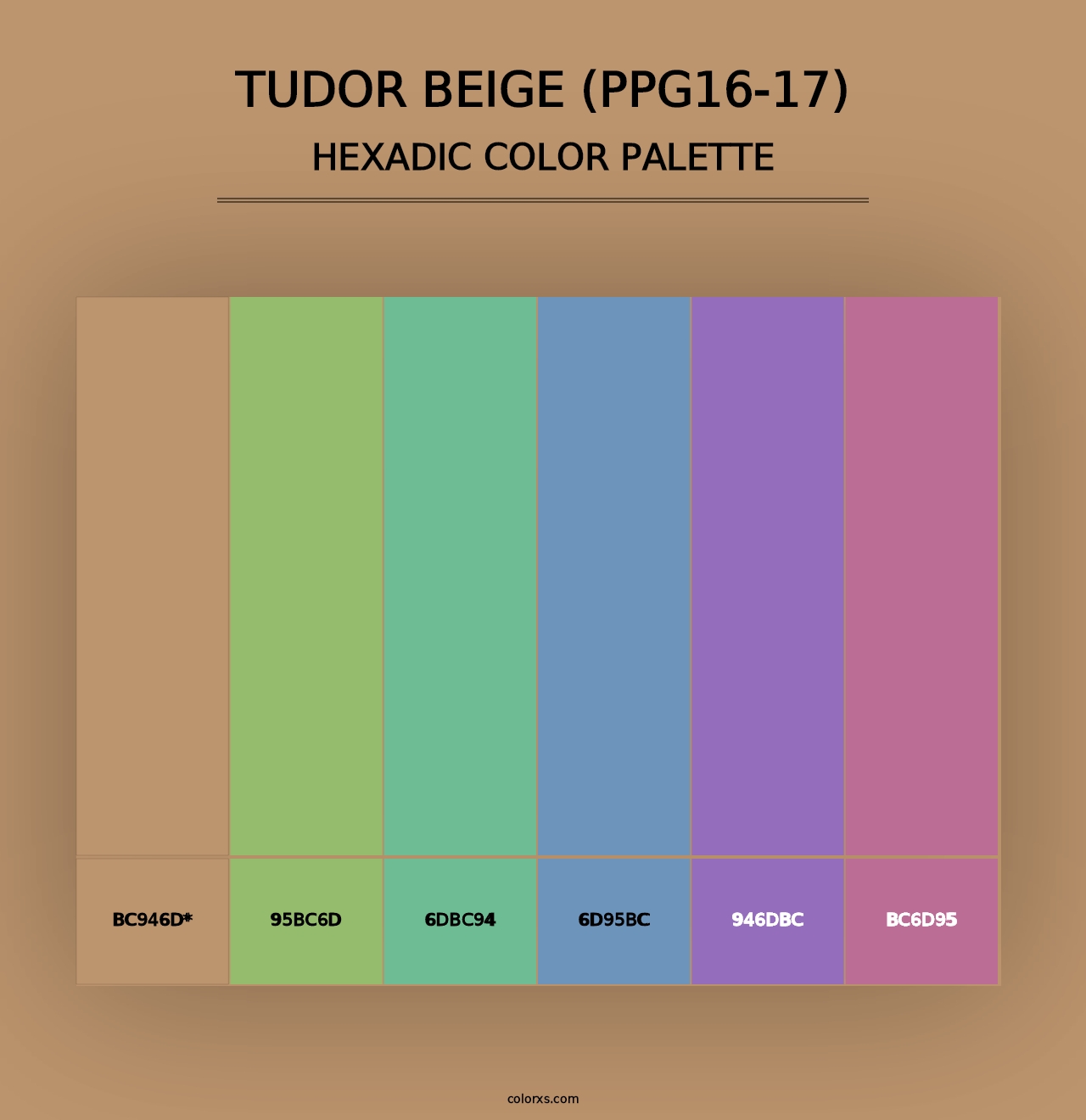 Tudor Beige (PPG16-17) - Hexadic Color Palette