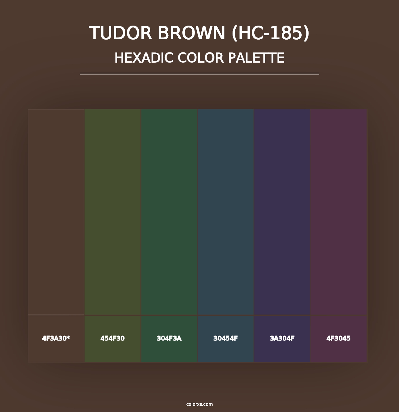 Tudor Brown (HC-185) - Hexadic Color Palette