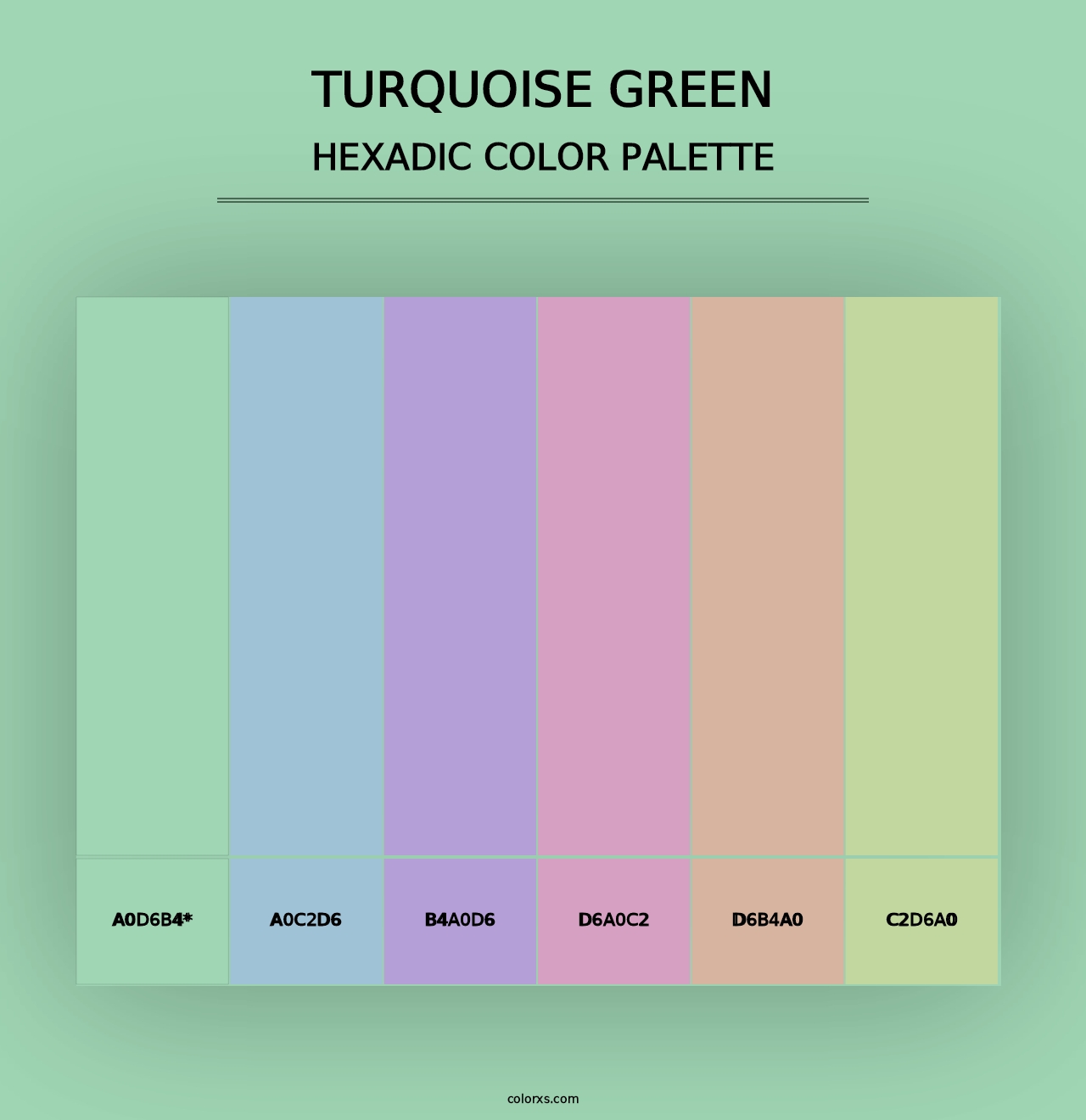 Turquoise Green - Hexadic Color Palette