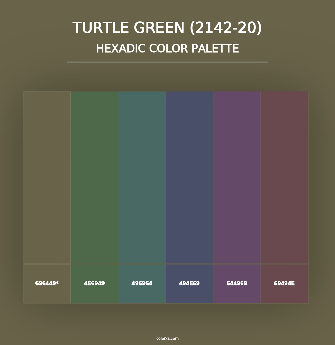 Turtle Green (2142-20) - Hexadic Color Palette