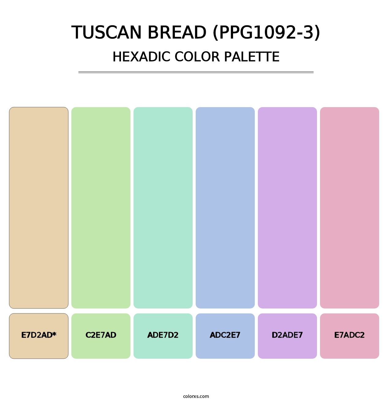 Tuscan Bread (PPG1092-3) - Hexadic Color Palette